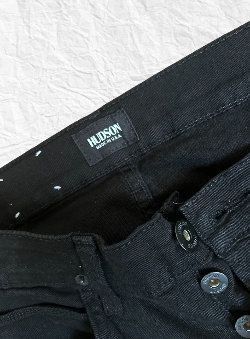 Hudson Hudson Byron Slim Straight Black Jeans Size US 31 - 9 Thumbnail