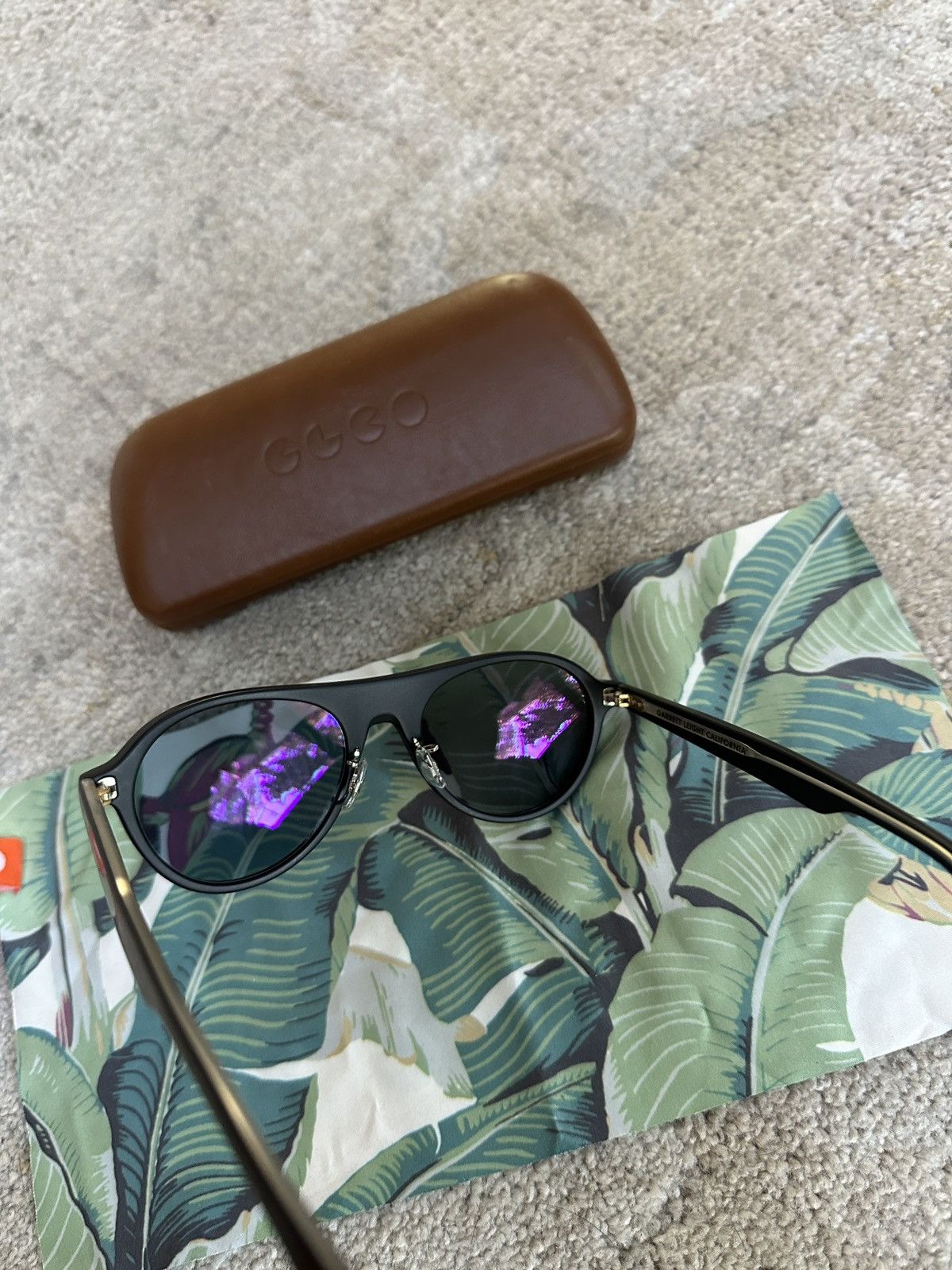 Garrett Leight Lady Eckhart Black MBK Sunglasses Size ONE SIZE - 6 Thumbnail