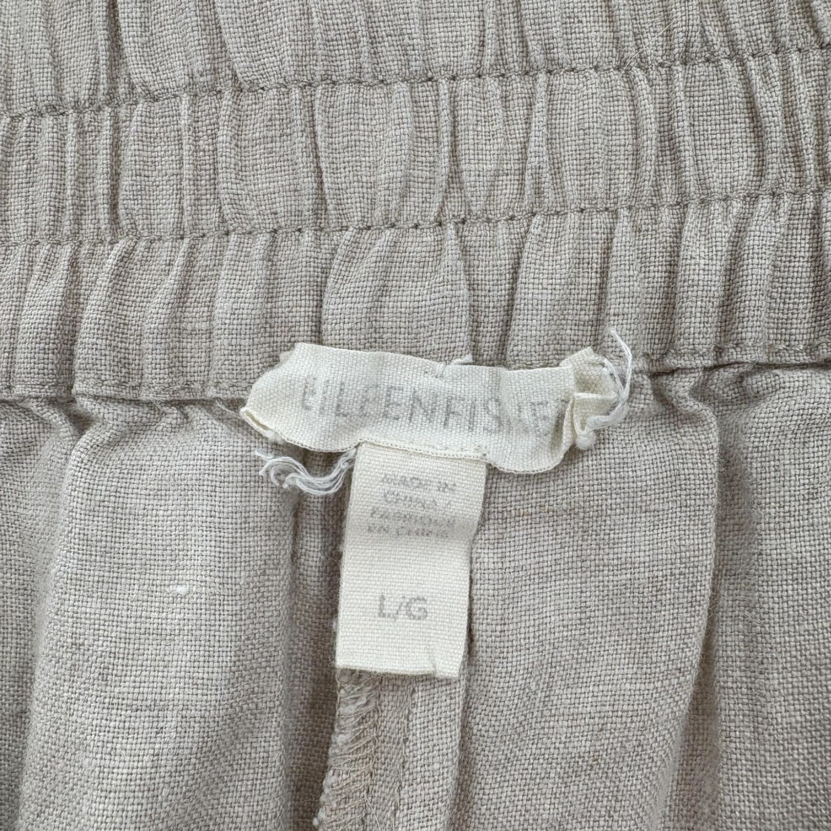 Eileen Fisher Eileen Fisher Pants Womens Large Beige Organic Linen Crop Tapered Pull On Casual Size 36" / US 14 / IT 50 - 4 Thumbnail