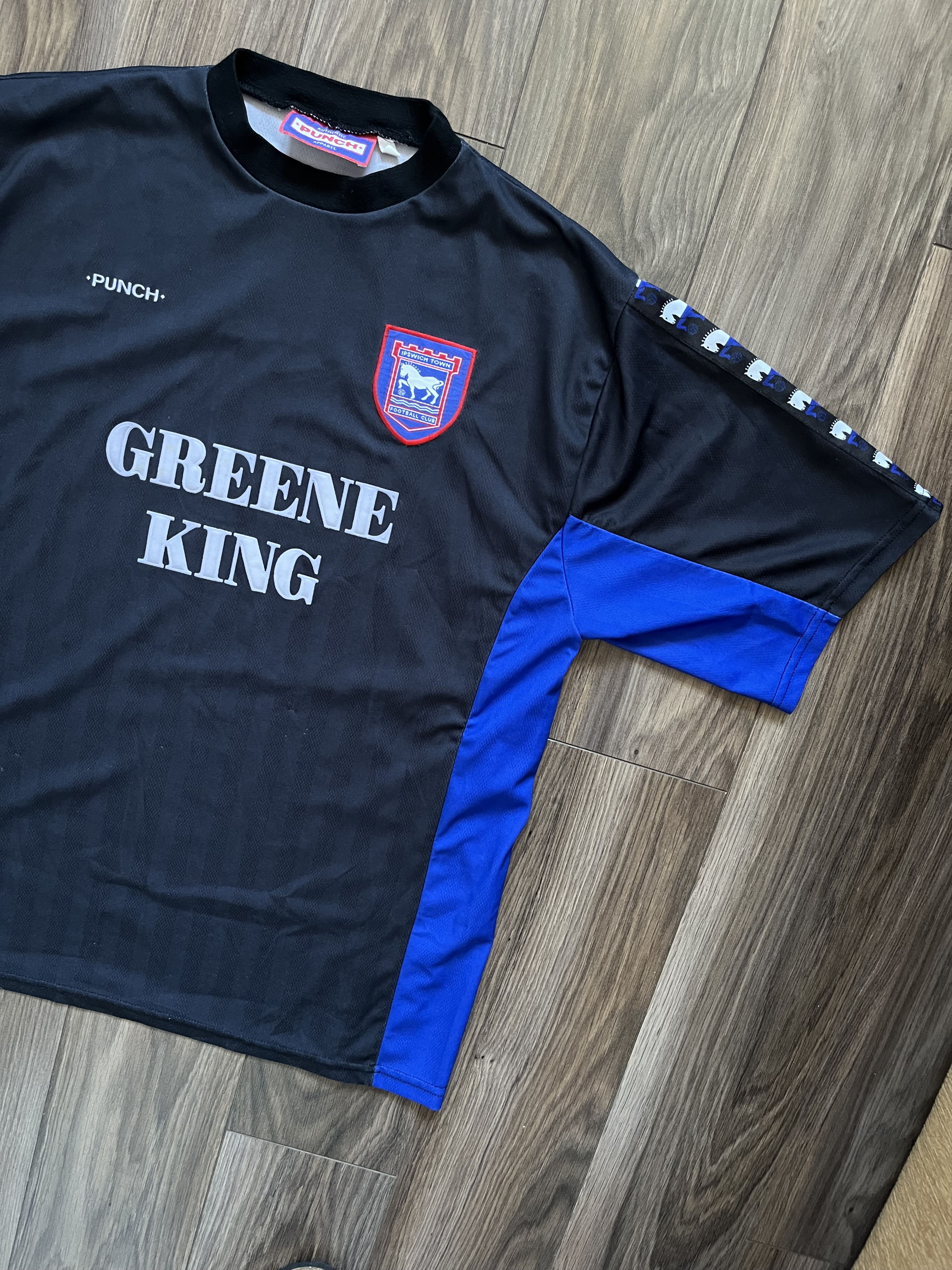 Vintage Ipswich Town 1997/1998 Home Punch Vintage Jersey Dark Blue Size US L / EU 52-54 / 3 - 2 Thumbnail