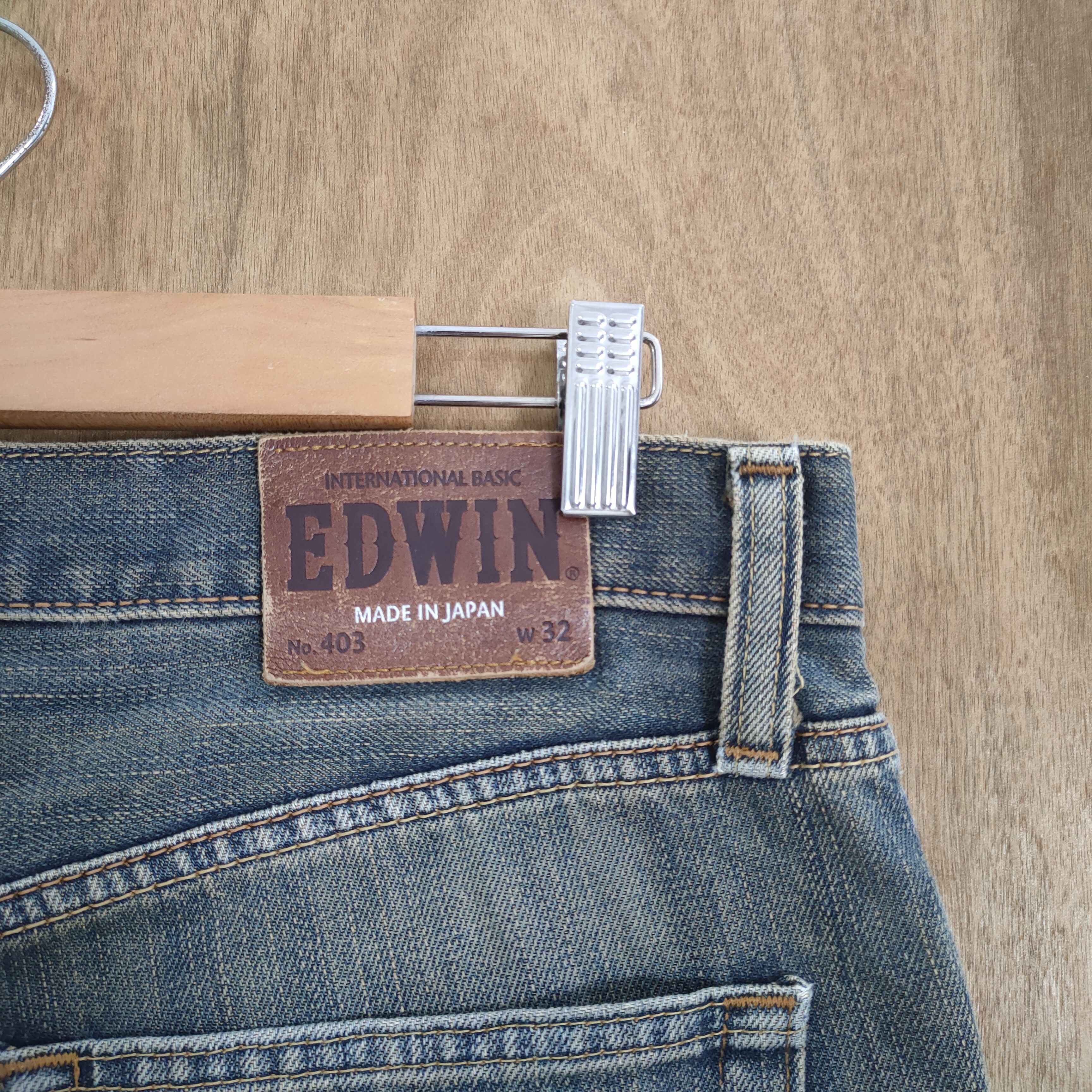 Edwin × Jean VINTAGE EDWIN 403 RIPPED JEANS DENIM PANTS Size US 33 - 11 Thumbnail