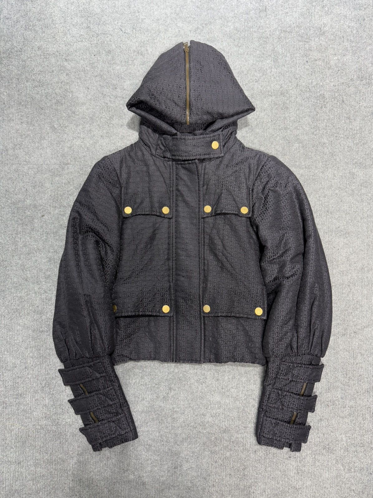 Gucci × Tom Ford FW2003 Gucci - Tomford - Padded Down jacket - Belted wrist Size XS / US 0-2 / IT 36-38 - 1 Thumbnail
