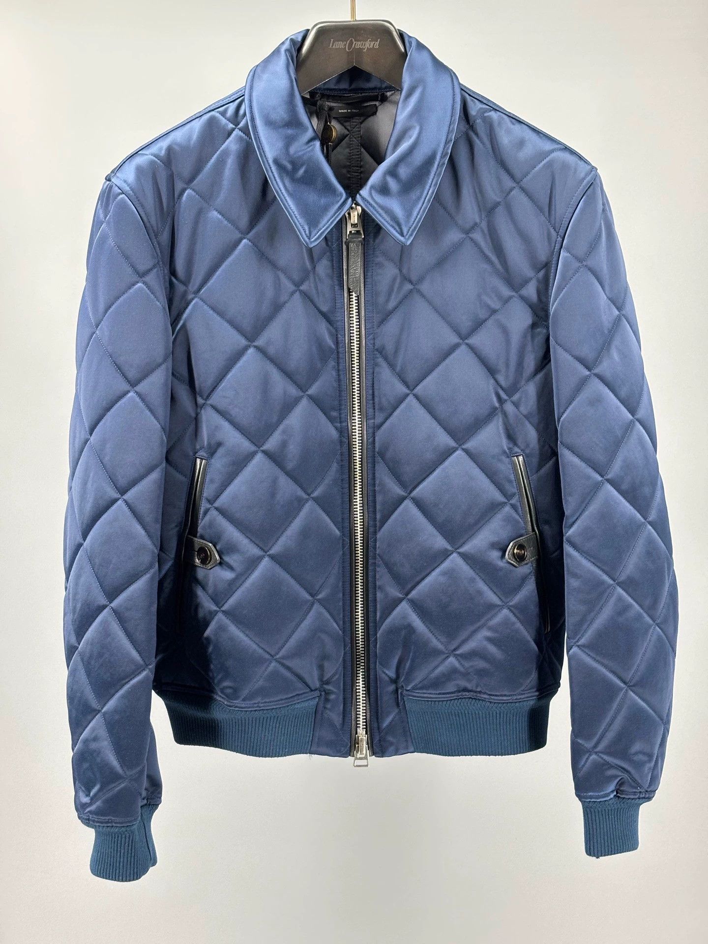 Tom Ford tom ford men's blue quilted jacket Size US L / EU 52-54 / 3 - 1 Thumbnail