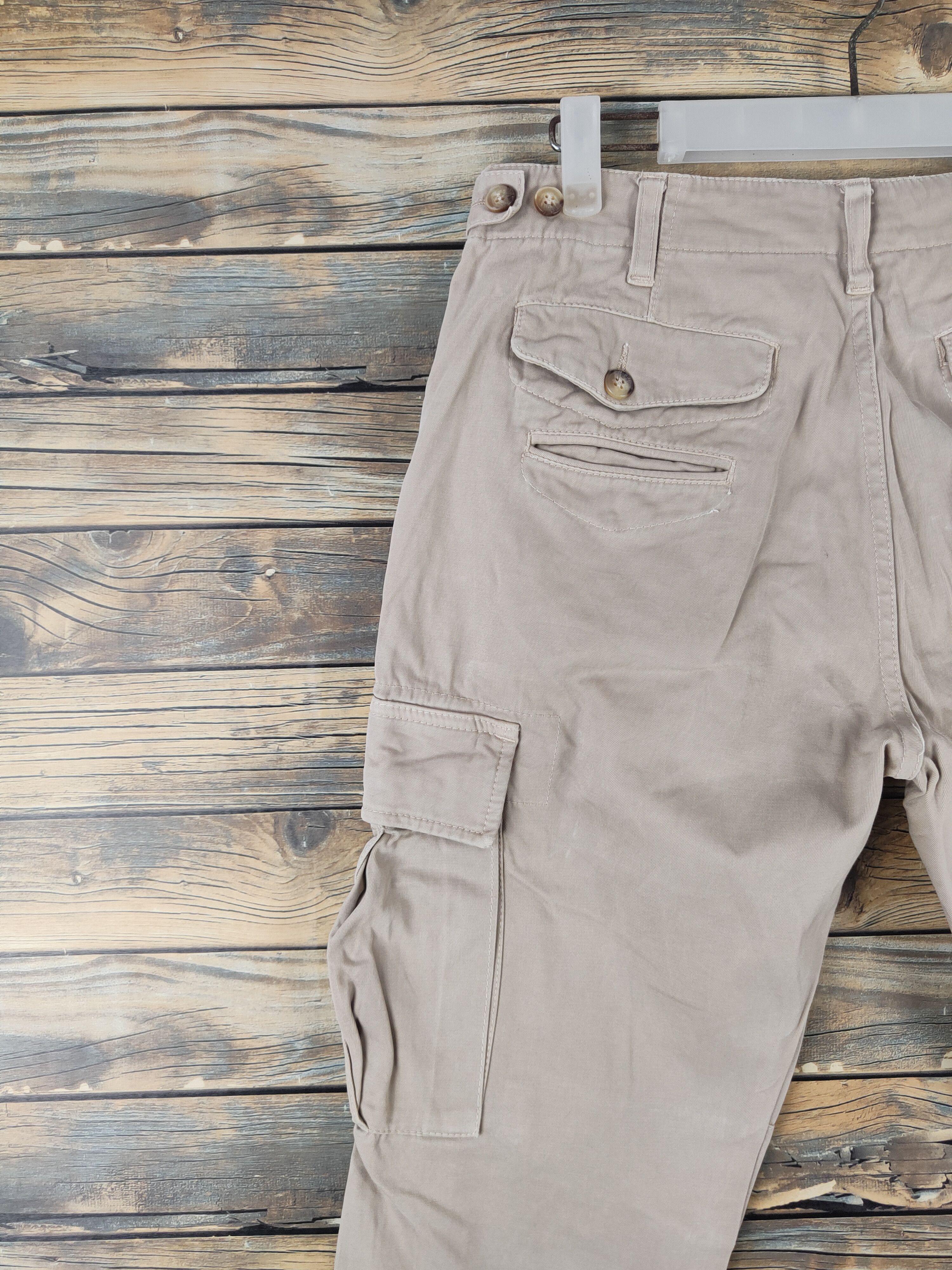 East Harbour Surplus DL East Harbour Surplus Beige Multipocket Cargo Pants #1363 Size US 30 / EU 46 - 8 Thumbnail