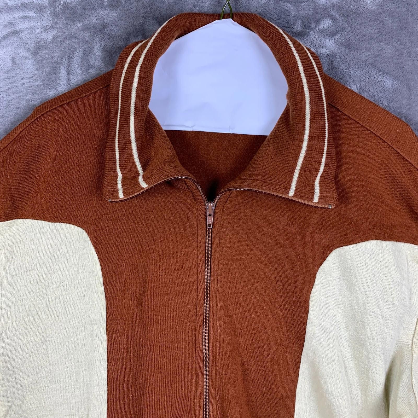 Designer Vintage 90s Track-&-Court Track Jacket Brown Sz. Large (310) Size US L / EU 52-54 / 3 - 5 Thumbnail