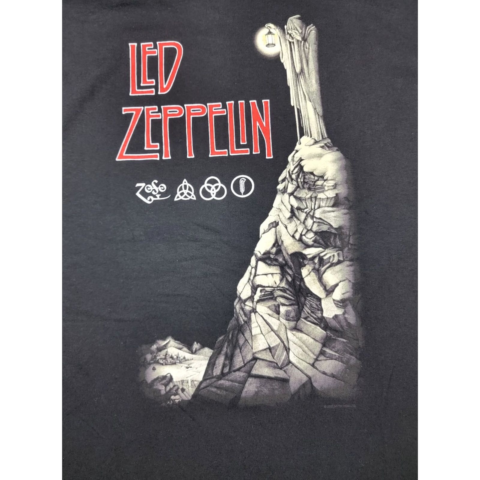 Hanes Led Zeppelin Shirt Adult XL Black Stairway To Heaven Zoso Hanes Heavyweight Band, Music, Rock Shirt Mens XL Black Hanes Shirt Size US XL / EU 56 / 4 - 2 Thumbnail