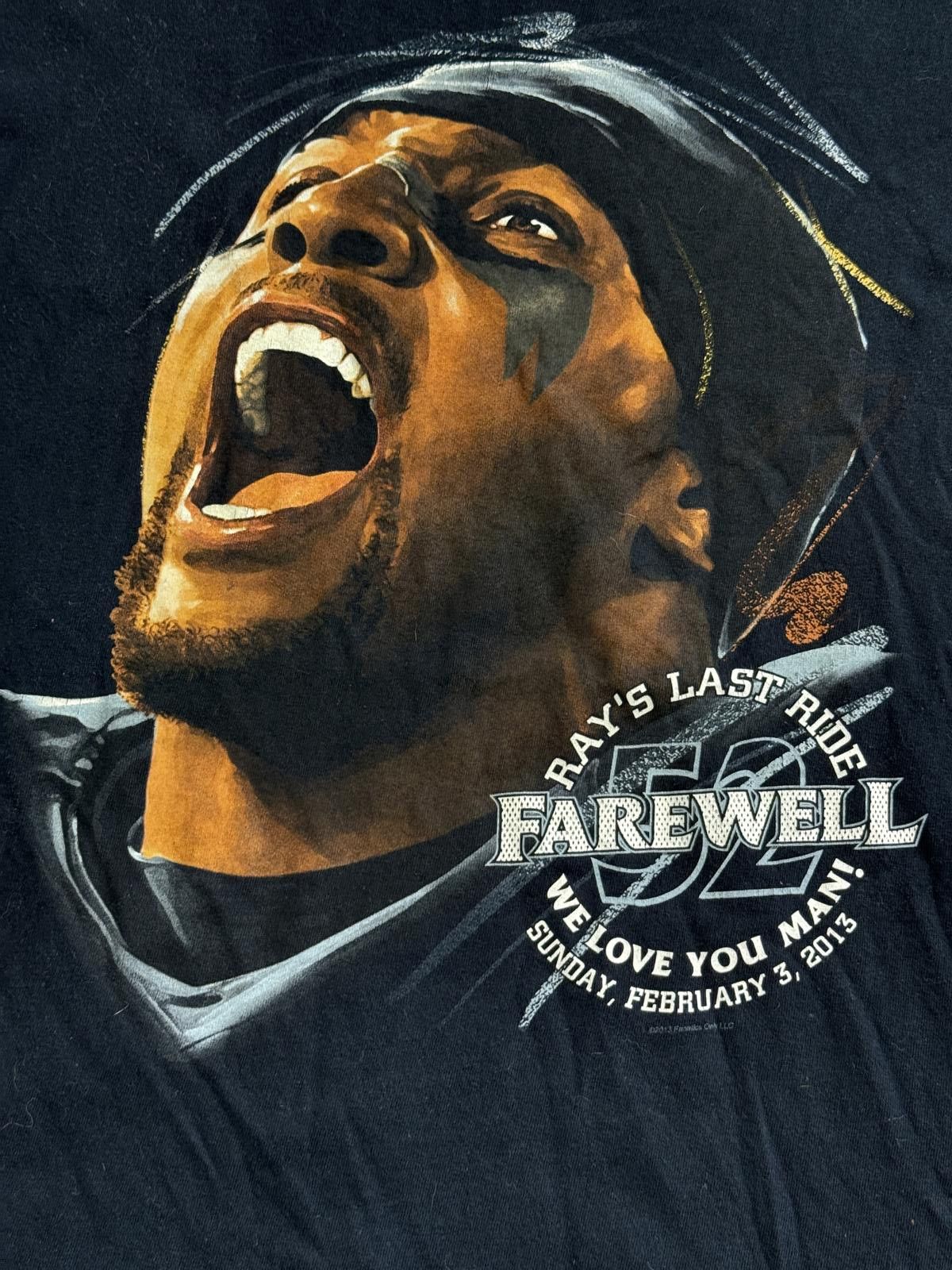 Gildan Ray Lewis T-shirt NFL Retirmenet Shirt Celebration 2XL Size US XXL / EU 58 / 5 - 3 Thumbnail