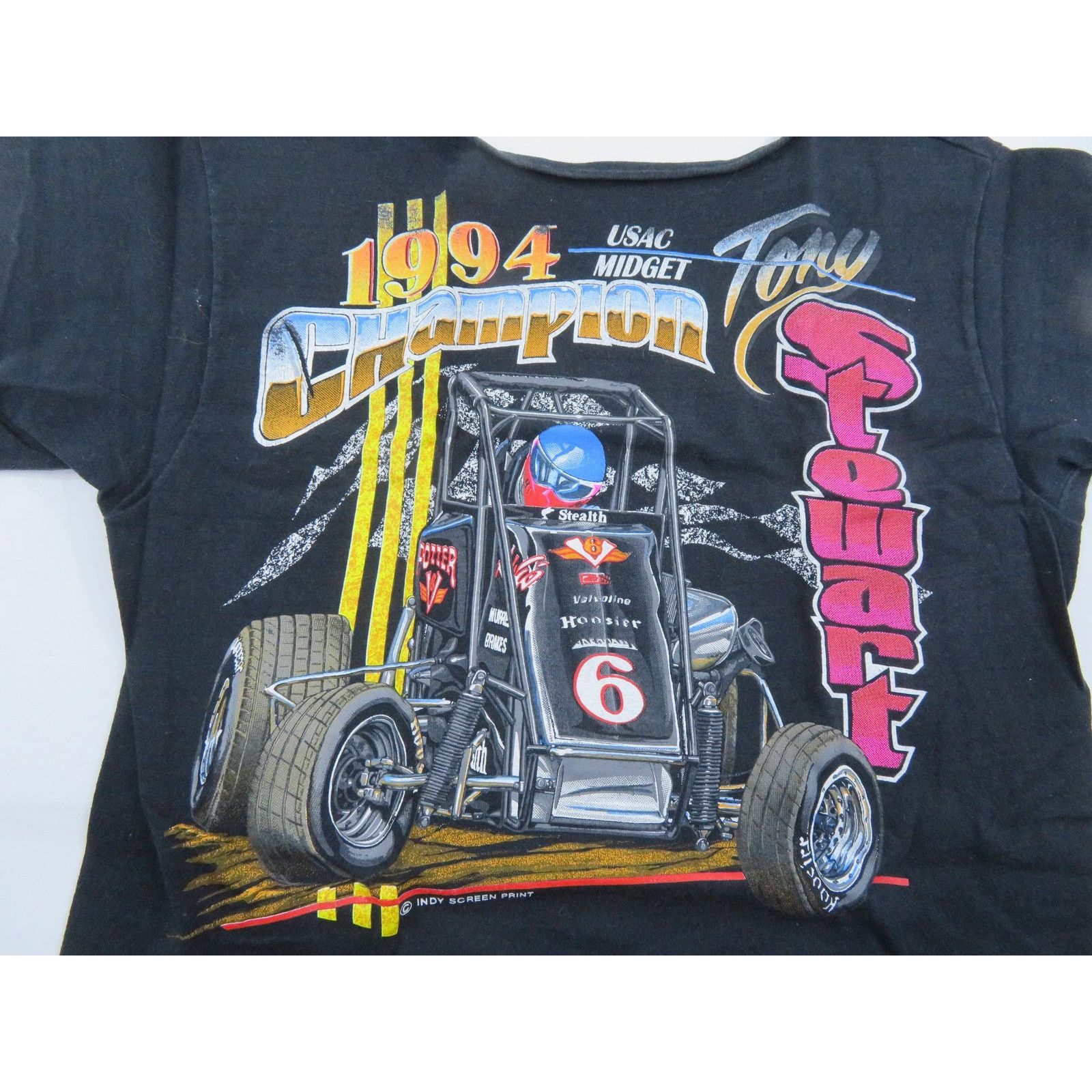 Other 90s Tony Stewart Racing T-Shirt, Modified Scoop Neck Sz M Size M / US 6-8 / IT 42-44 - 5 Thumbnail