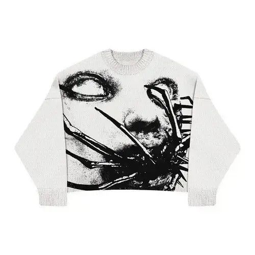 Japanese Brand × Vintage Men's Vintage Knitwear Gothic Graphic Size US M / EU 48-50 / 2 - 3 Thumbnail