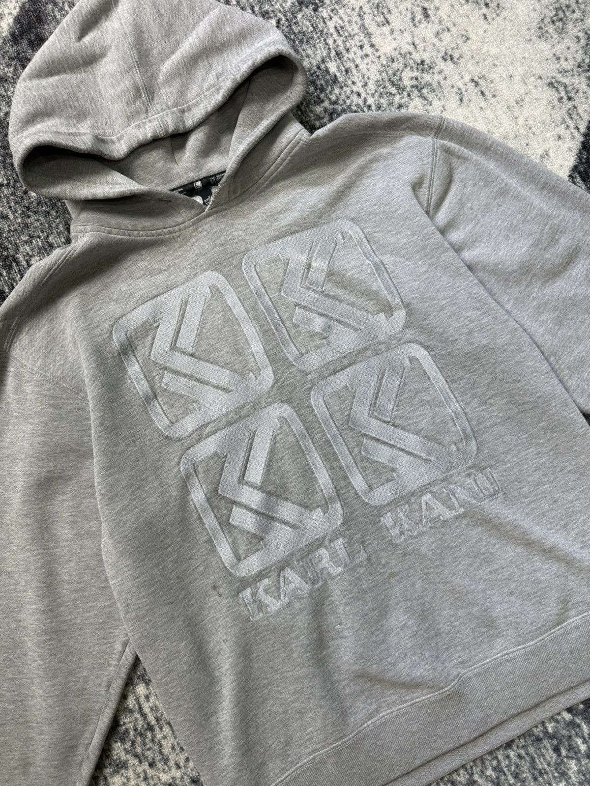 Karl Kani Vintage Karl Kani Hodies Gray Big Logo Distressed Faded Y2K Size US M / EU 48-50 / 2 - 3 Thumbnail