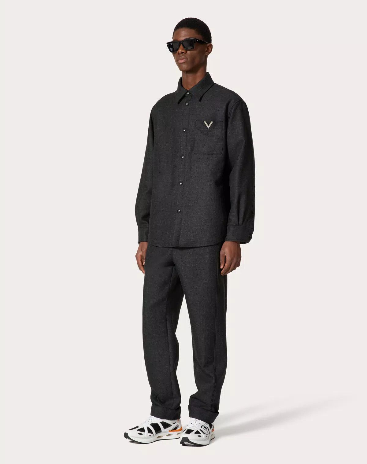 Valentino oc11z0725 Wool Tweed Pyjama Trousers in Black Size US 30 / EU 46 - 3 Thumbnail
