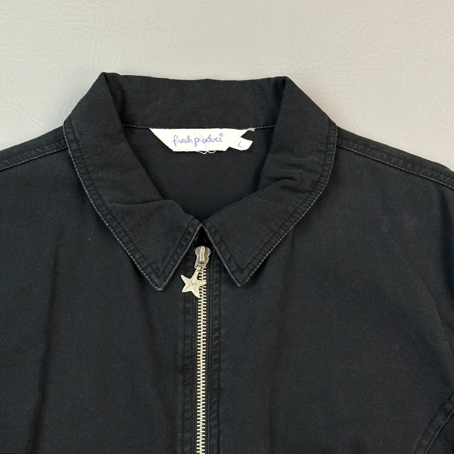 Vintage Fresh Produce Jacket Women's Large Black Full Zip Utility Outdoor Casual Jacket Size L / US 10 / IT 46 - 4 Thumbnail