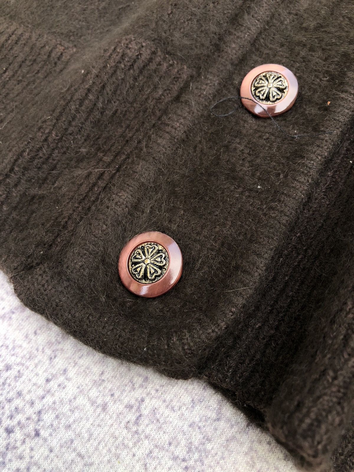 Other 🔴Jacket Rabbit Trim Cardigan Winter Pattern Nice Design Size M / US 6-8 / IT 42-44 - 7 Thumbnail