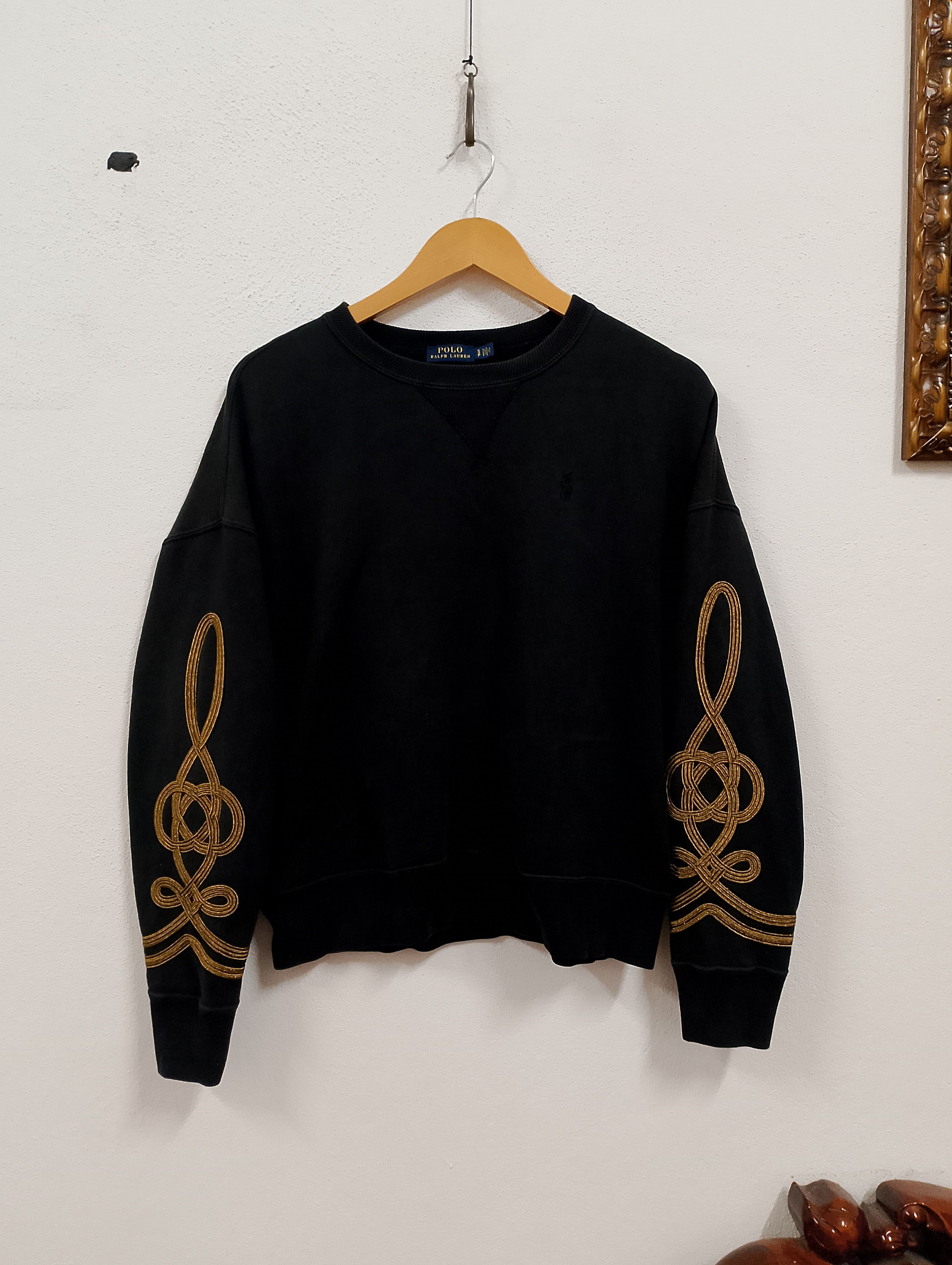 Polo Ralph Lauren Polo Ralph Lauren Black Crewneck Sweatshirt Size US S / EU 44-46 / 1 - 1 Thumbnail