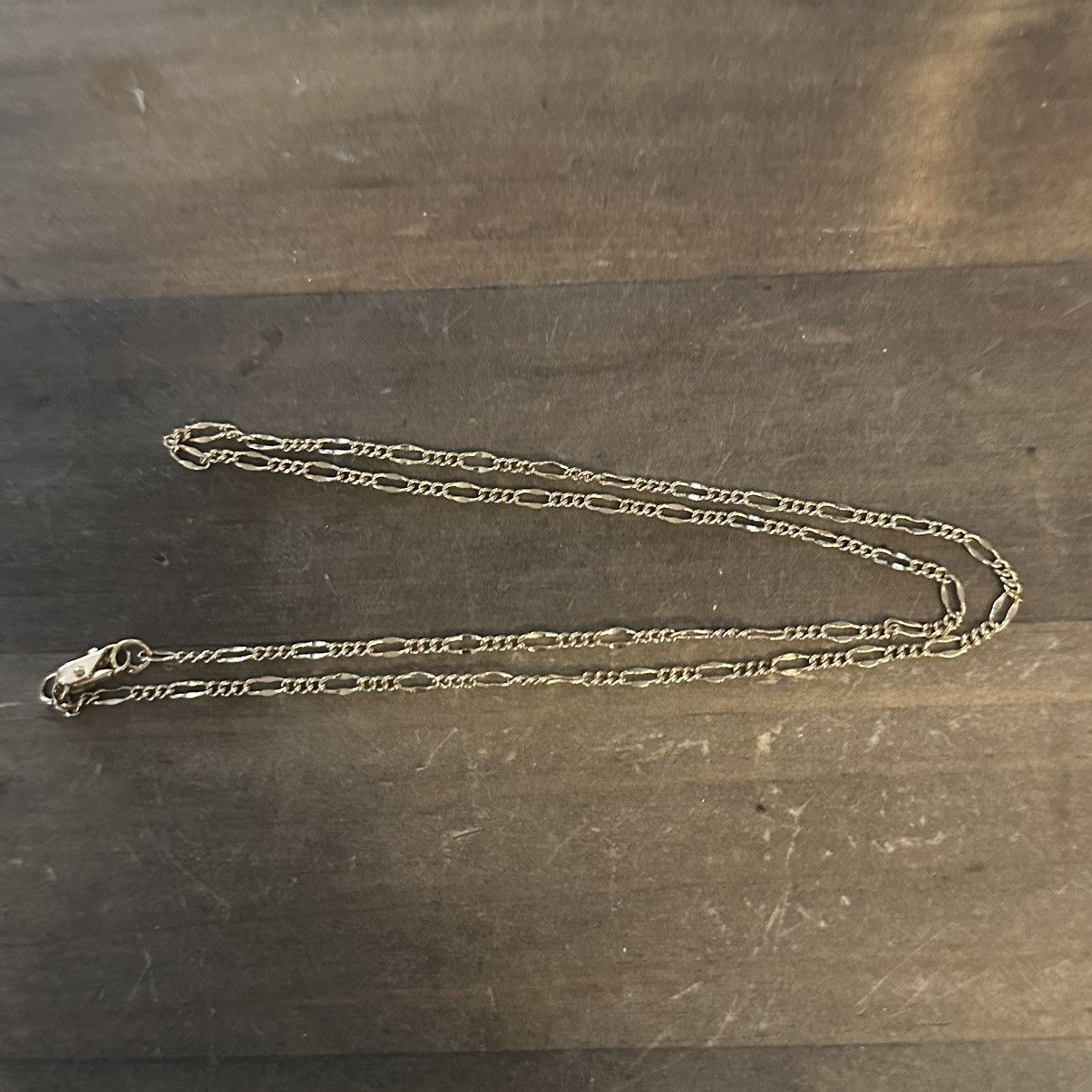 Vintage Vintage dainty gold tone figaro chain necklace Size ONE SIZE - 2 Thumbnail