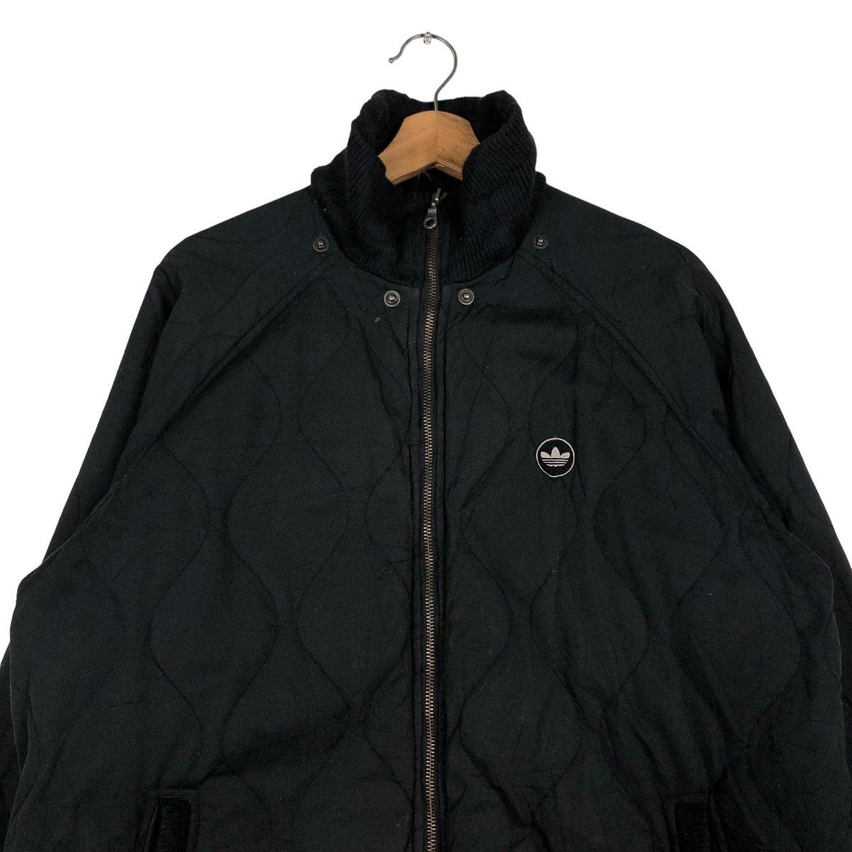 Adidas 🔥Vintage Zipper Biker Jacket Adidas Quilted Design Size US M / EU 48-50 / 2 - 3 Thumbnail
