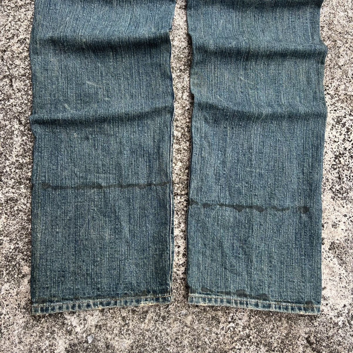 Japanese Brand “RARE” VINTAGE FADED BLUE JEANS WITH RARE ANGLED POCKETS Size US 33 - 17 Thumbnail