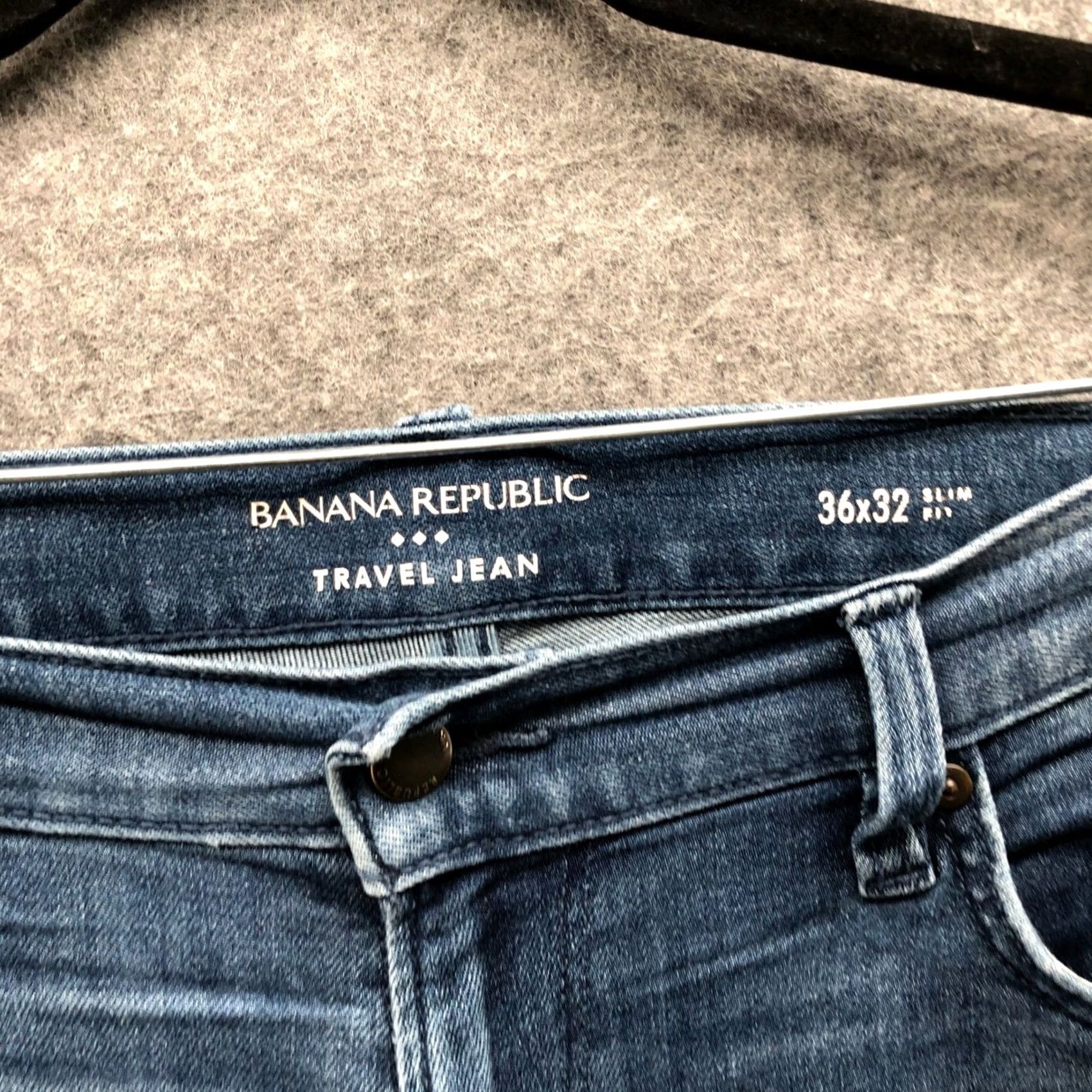 Banana Republic Banana Republic Travel Jeans Slim Mens 36x32 Blue Stretch Medium Wash - Pre-Owned - Fast Shipping Size US 36 / EU 52 - 5 Thumbnail