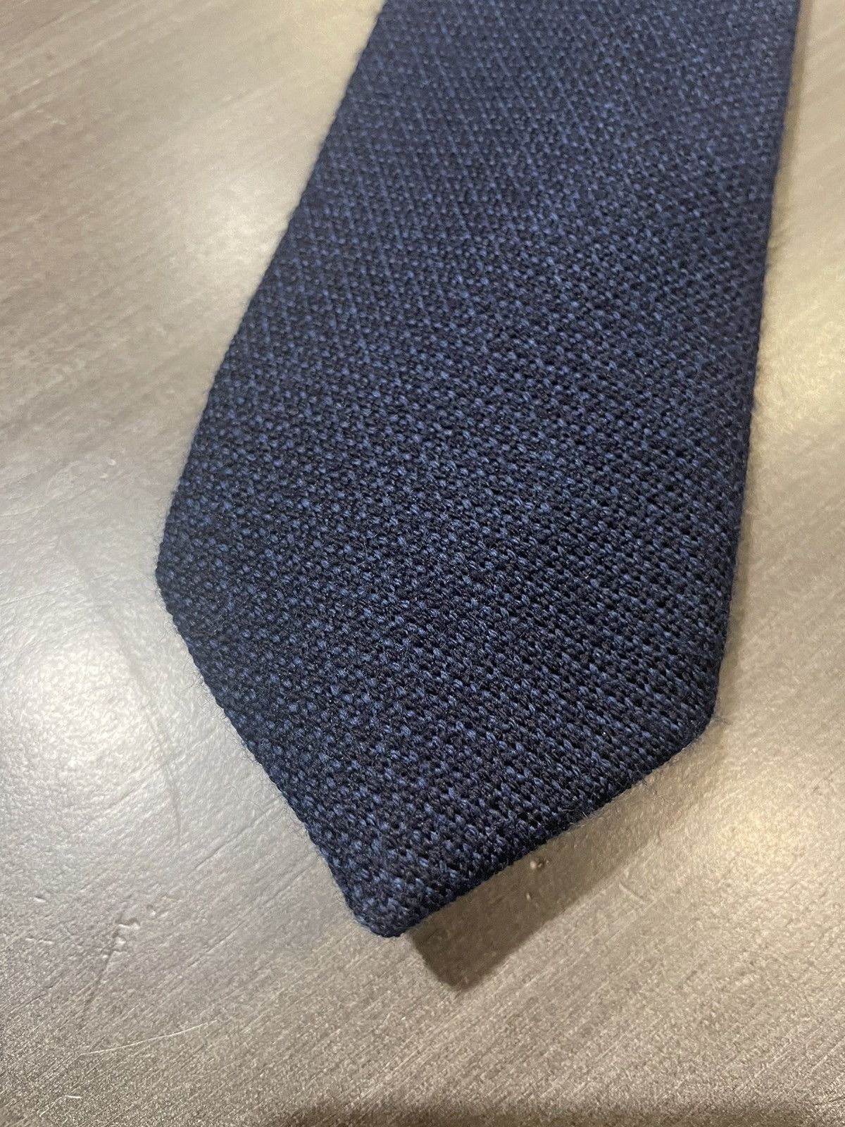Ralph Lauren Purple Label Wool & Silk Basket Weave Textured Tie Size ONE SIZE - 2 Thumbnail