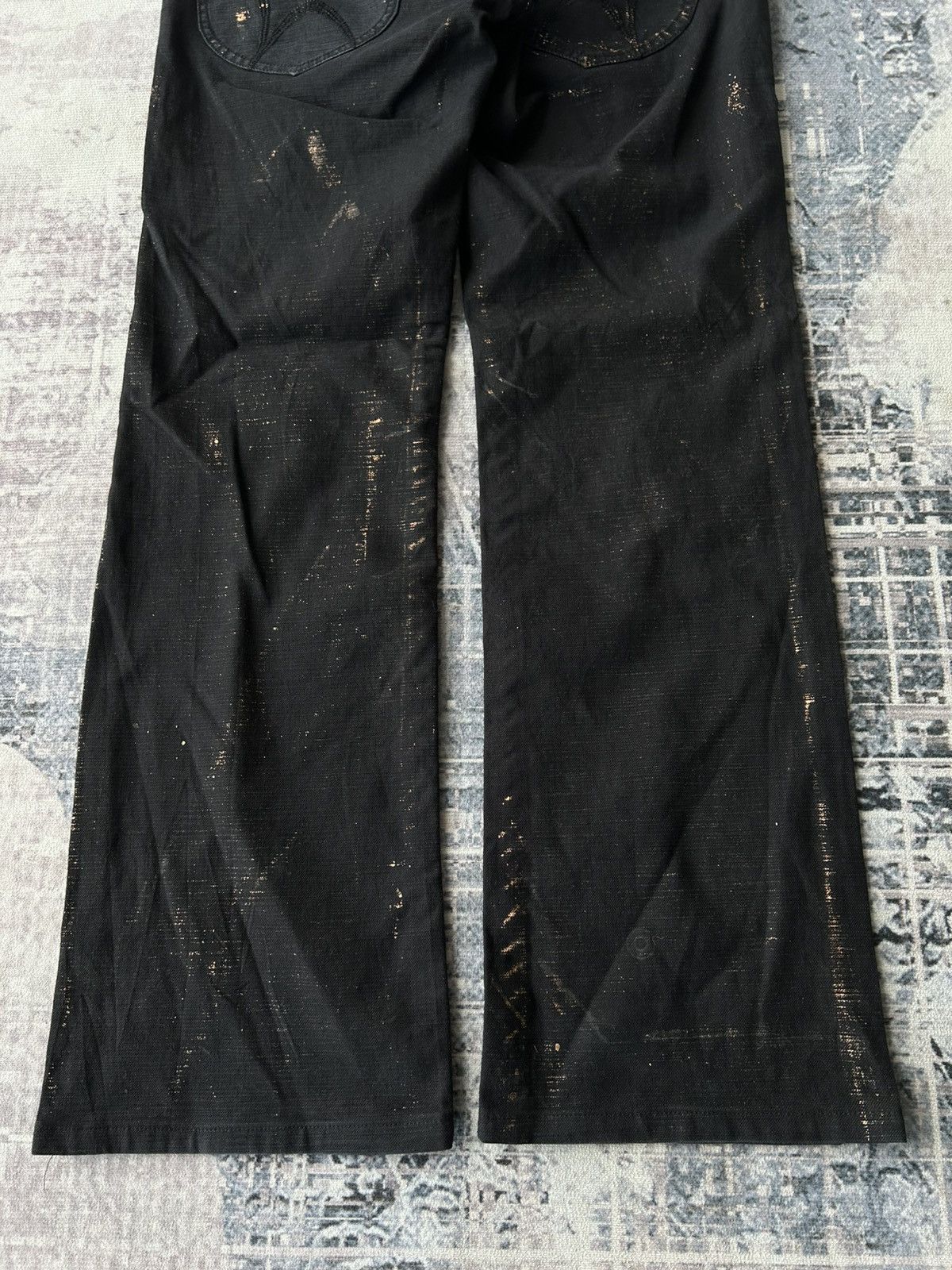 Japanese Brand Flared Nicole Punk Black Pants Size US 31 - 13 Thumbnail