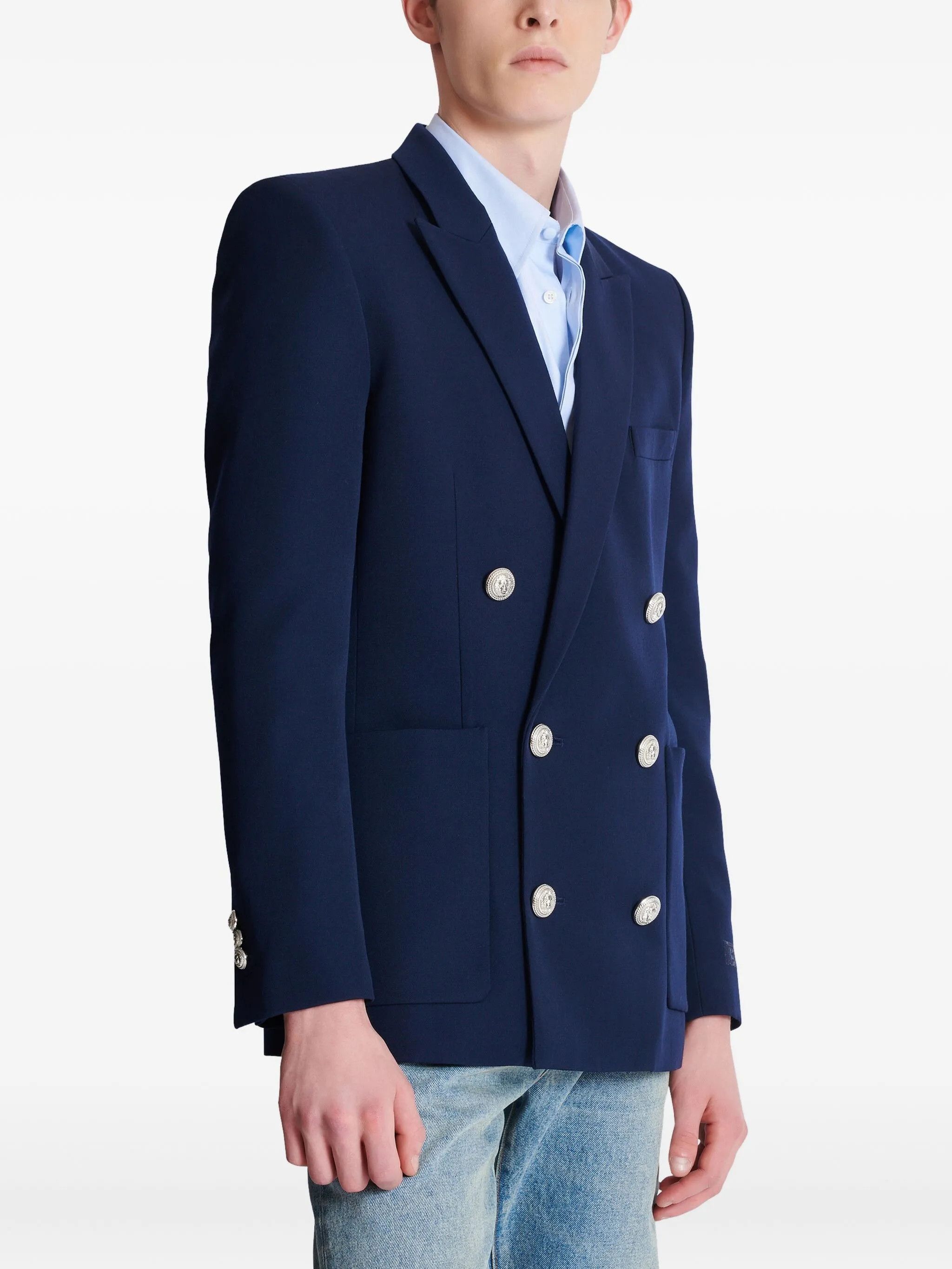 Balmain o1loc1c1125 Jackets in Blue Size US M / EU 48-50 / 2 - 6 Thumbnail