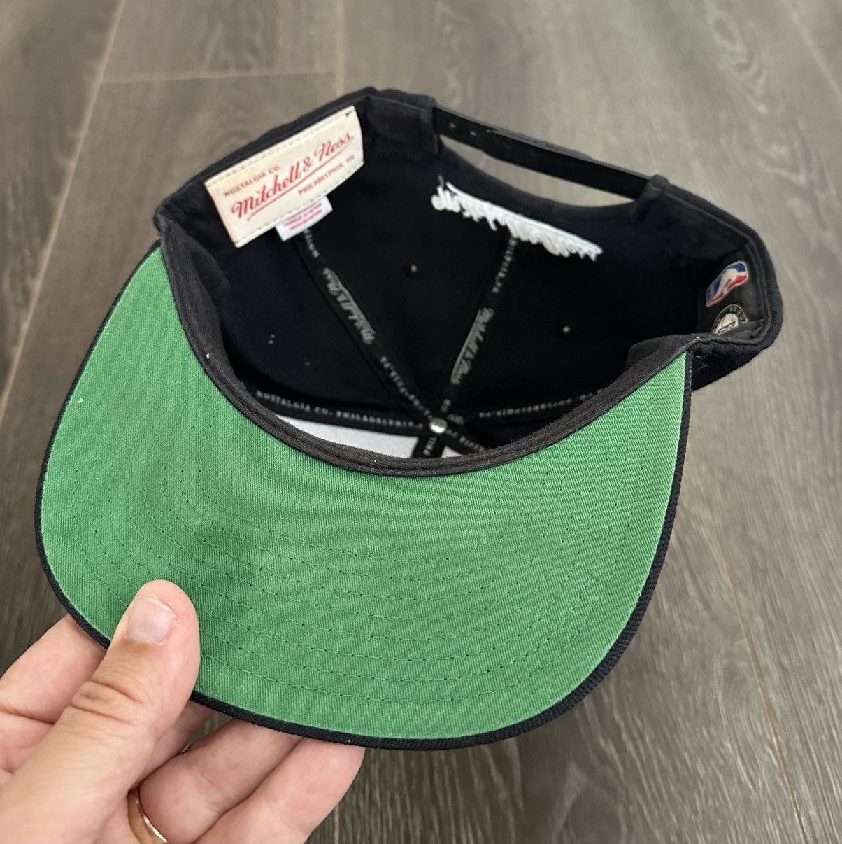 New Era Brooklyn Nets Black Mitchell & Ness SnapBack Hat Size ONE SIZE - 6 Thumbnail