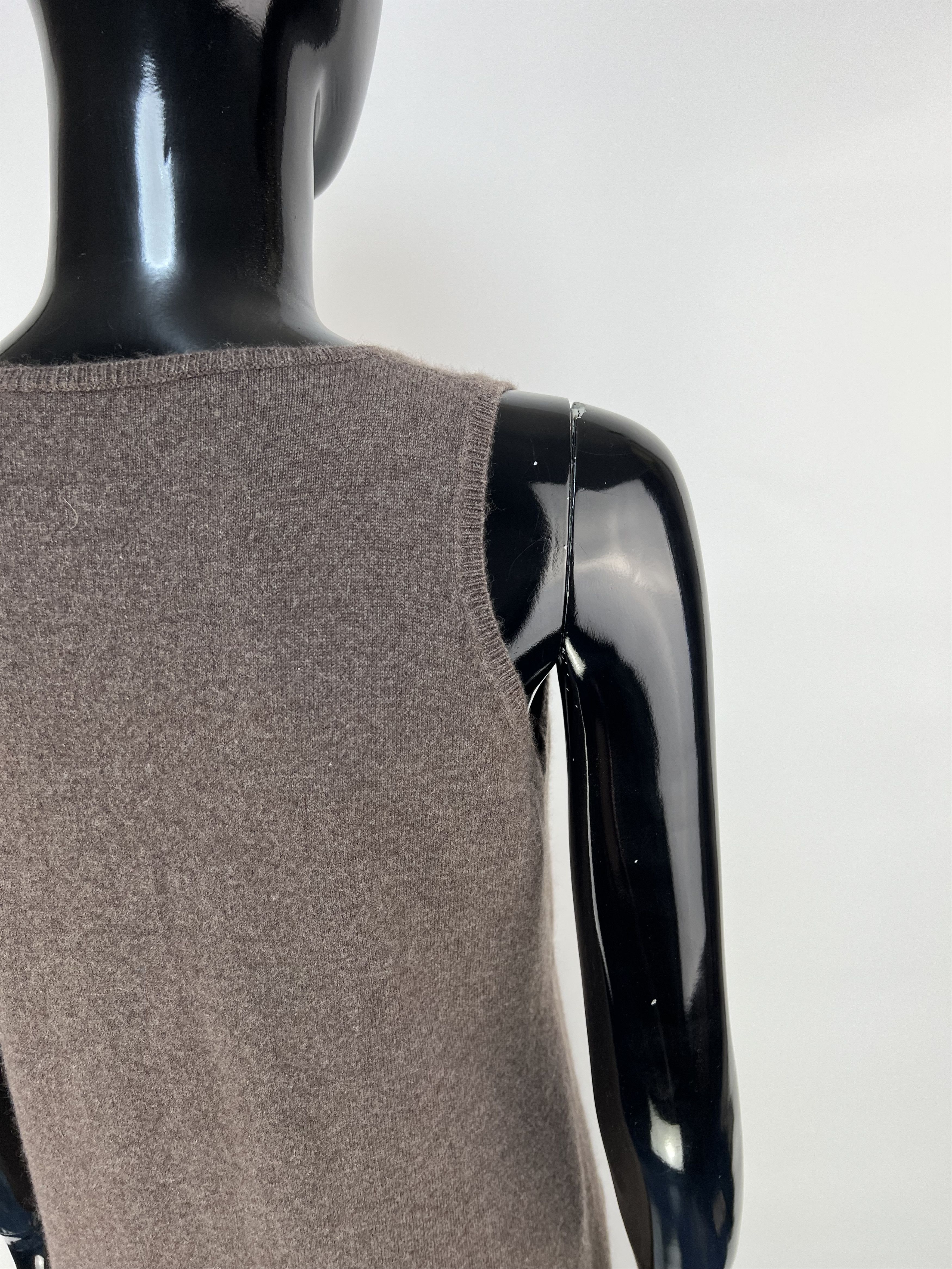 Brunello Cucinelli Brunello Cucinelli Brown 100% Cashmere Tank Top Blouse Size M / US 6-8 / IT 42-44 - 11 Thumbnail