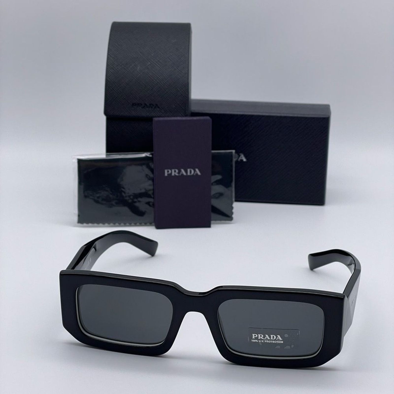Prada BRAND NEW PRADA PR06YSF 09Q5S0 Black White/Dark Grey Unisex Size ONE SIZE - 9 Thumbnail
