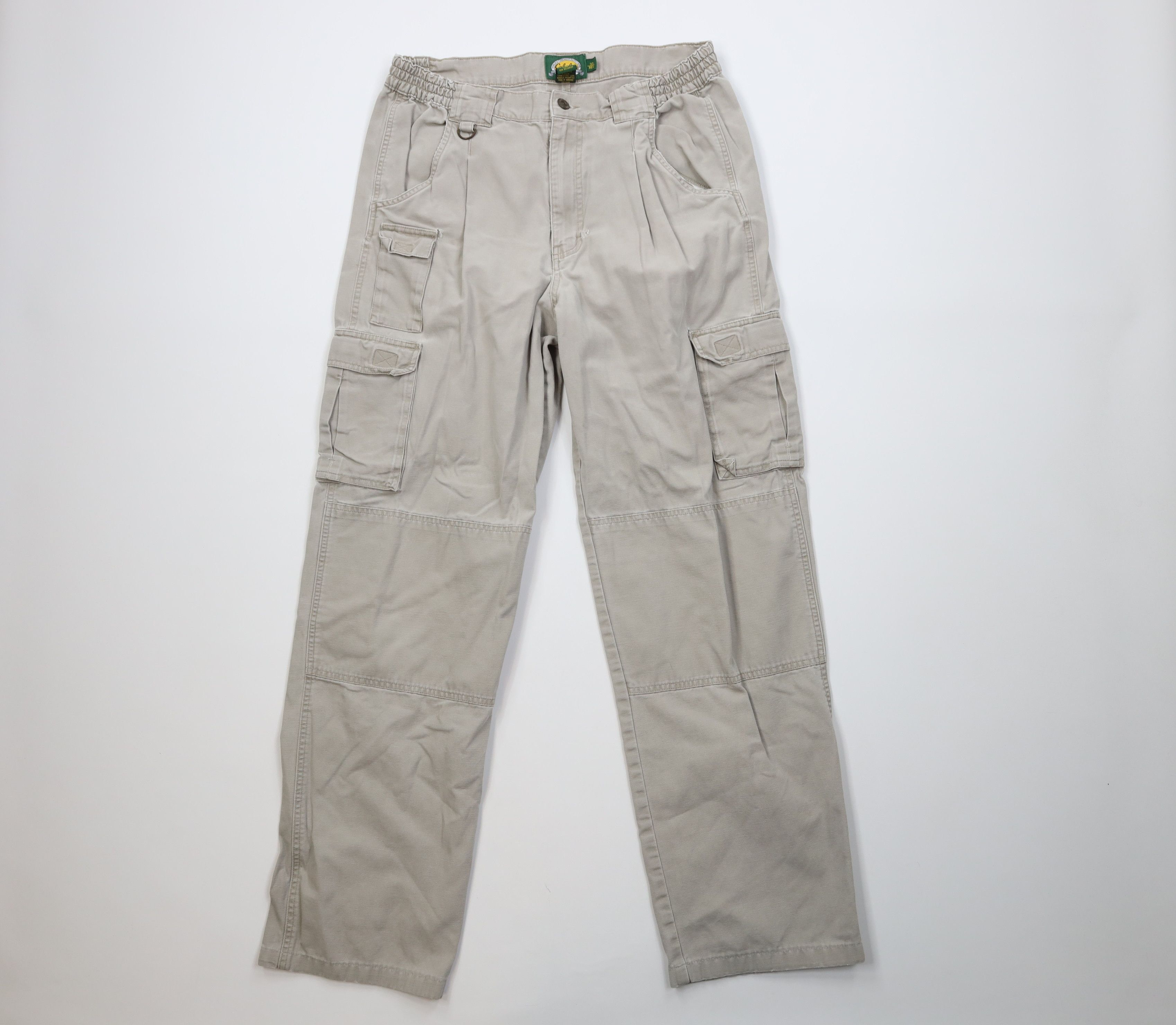 Cabelas Vintage 90s Cabelas Double Knee Wide Leg Cargo Pants Canvas Size US 33 - 1 Thumbnail