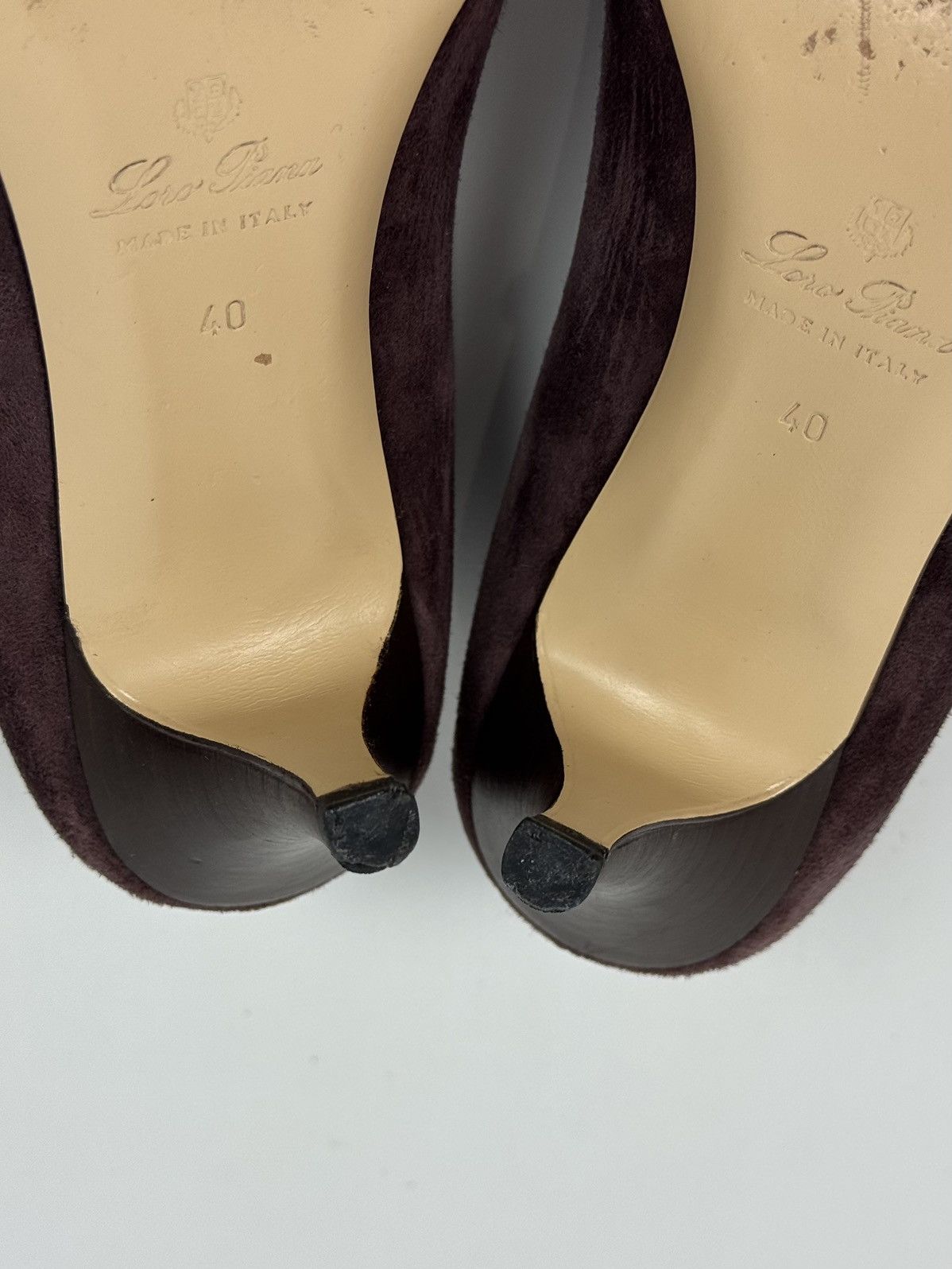 Loro Piana Loro Piana Escarpins Suede Purple Heels Size US 10 / IT 40 - 13 Thumbnail