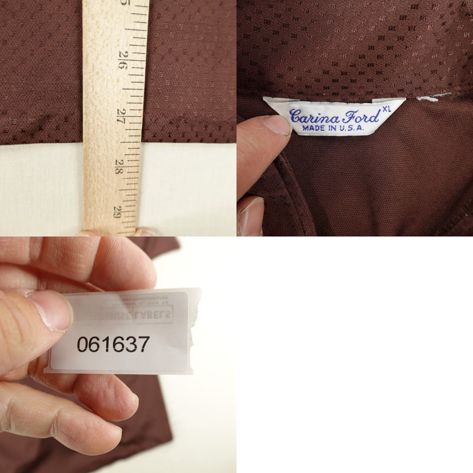 Ford Vintage Carina Ford Shirt Mens XL Collared Pocket USA 70s Retro Disco Pullover Size US XL / EU 56 / 4 - 8 Thumbnail