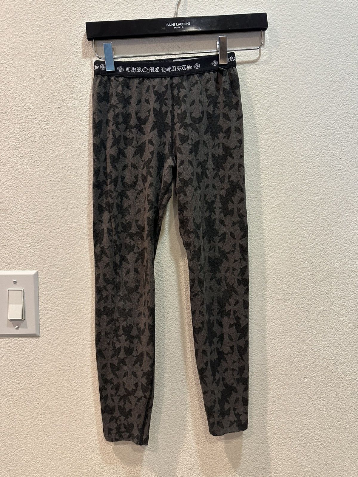 Chrome Hearts Ch Cemetery Cross Leggings S Size 26" / US 2 / IT 38 - 1 Thumbnail