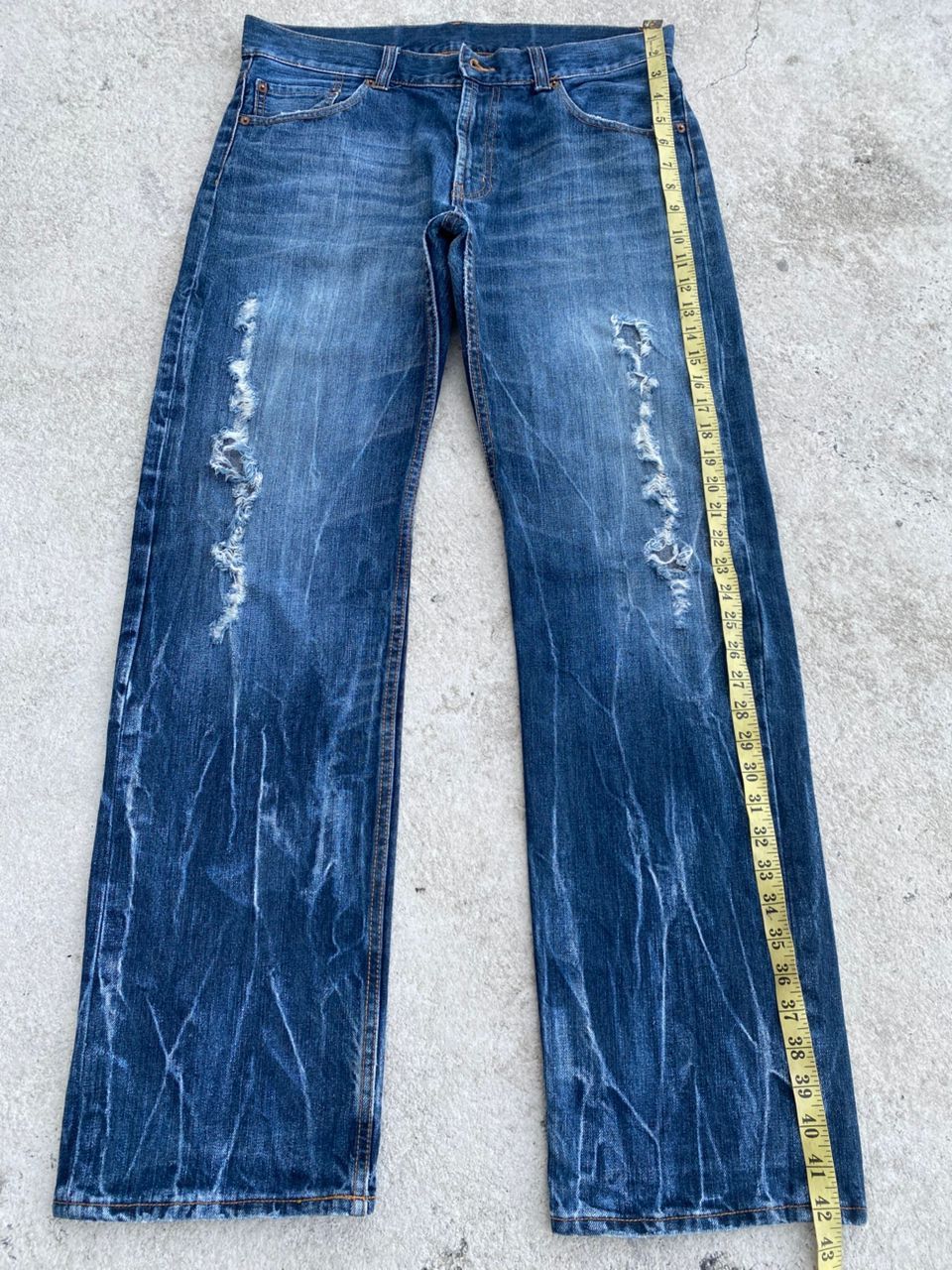 If Six Was Nine Vintage Japanese Brand Distressed Denim Size US 34 / EU 50 - 4 Thumbnail