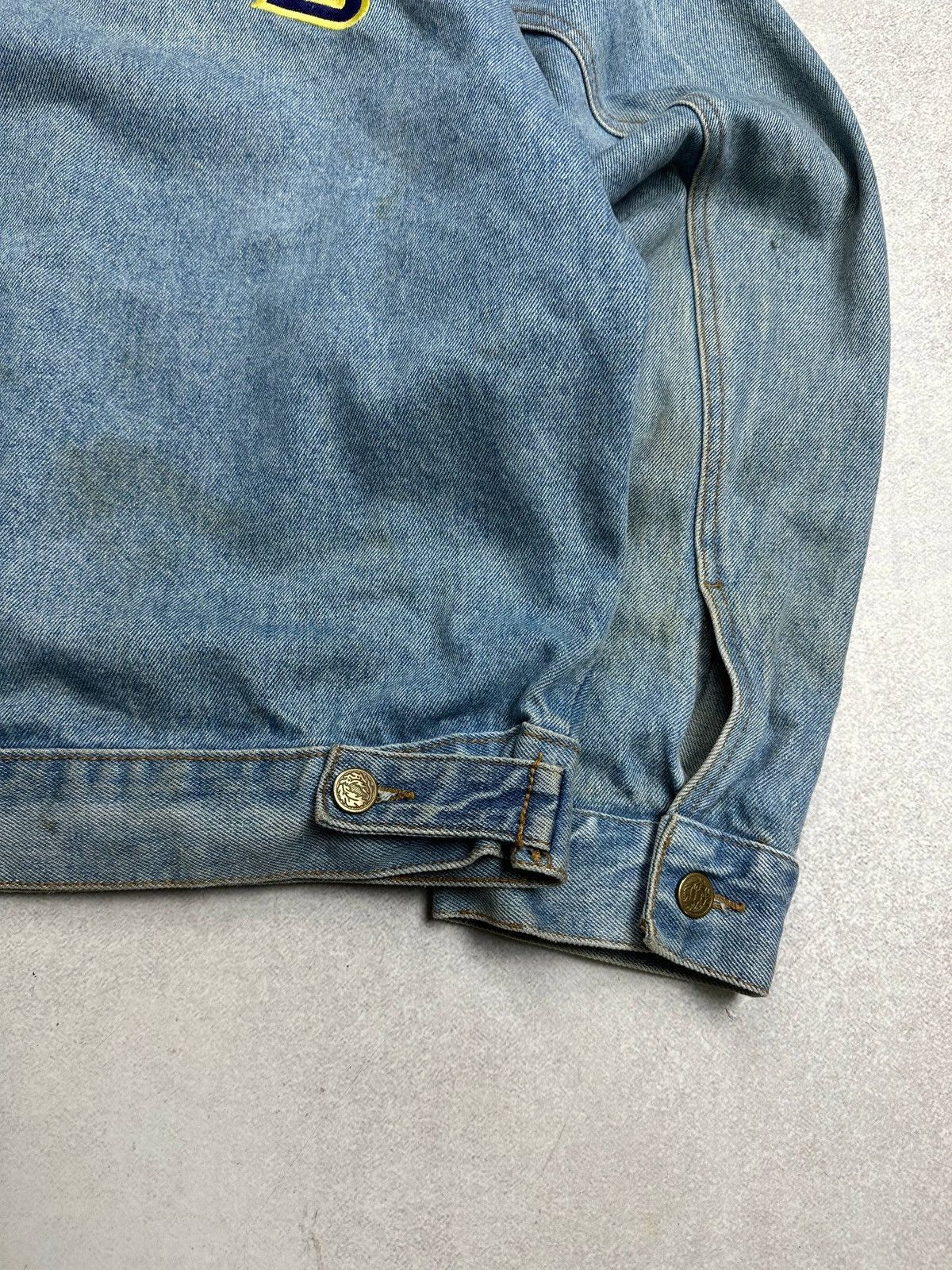 Camel Vintage 90s Camel Big Logo American Born Heavy Denim Jacket Size US L / EU 52-54 / 3 - 7 Thumbnail