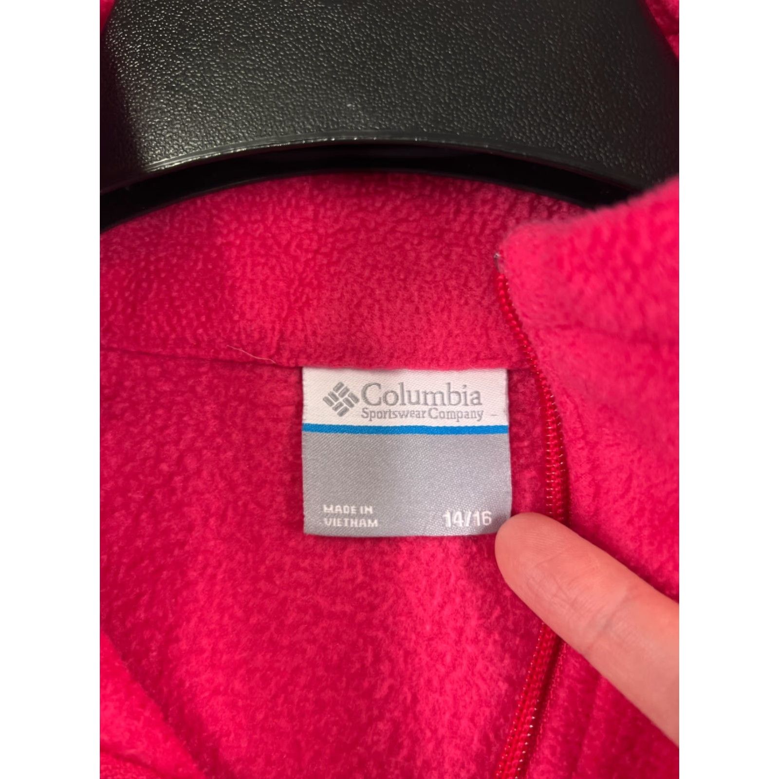Pinko Columbia Jacket Girls Large Pink Full Zip Mock Neck Polyester Fleece Hiking Gorp Size L / US 10 / IT 46 - 3 Thumbnail