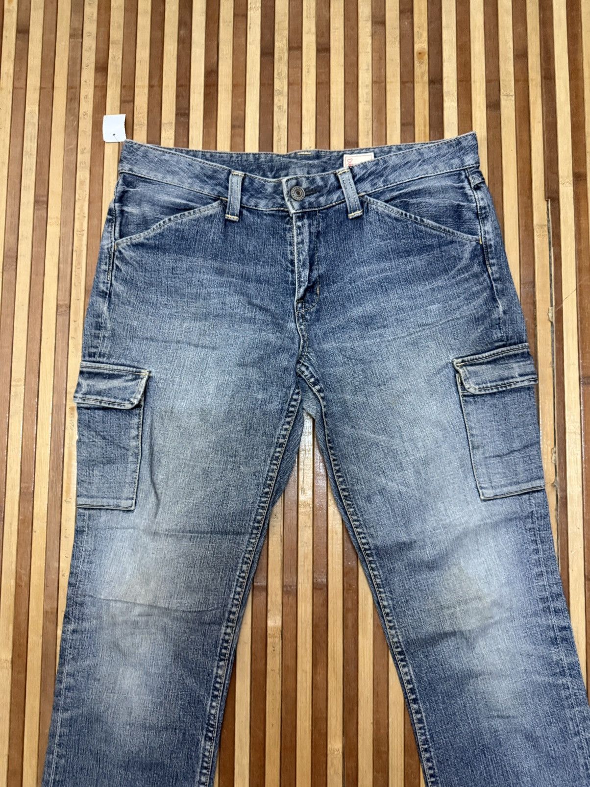 Japanese Brand Vintage Brappers Denim Cargo Pants Big Pockets Streetwear Size US 30 / EU 46 - 2 Thumbnail