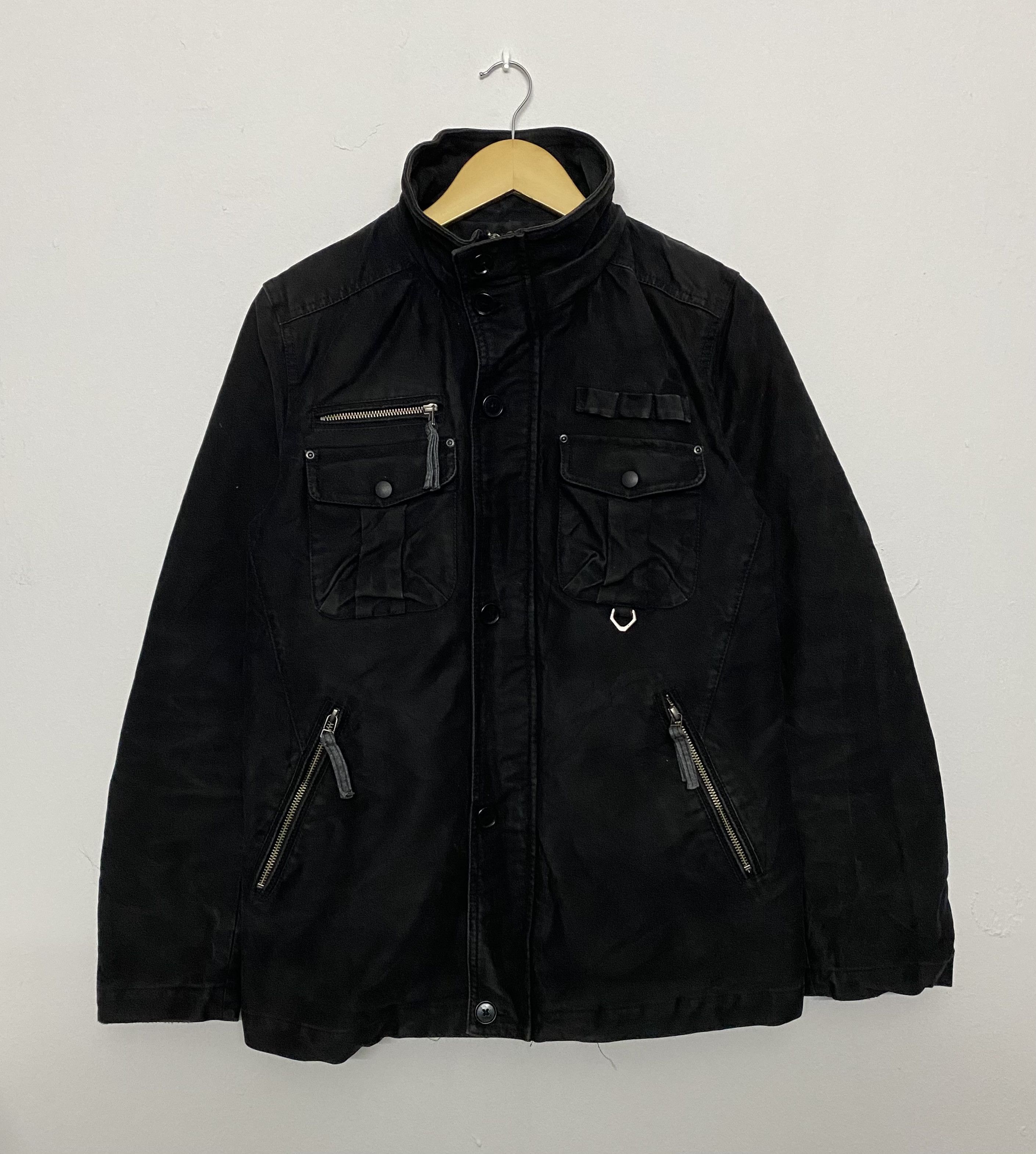 Melrose MEN'S MELROSE Tactical Black Field Jacket M-65 Style Size US S / EU 44-46 / 1 - 1 Thumbnail