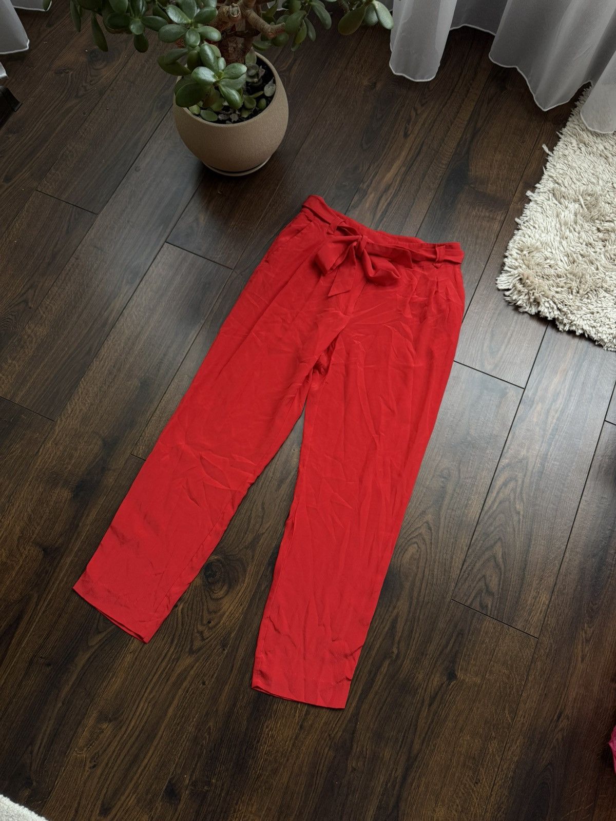 Sezane Sezane Wide Leg Trouser Pant Red High Waisted Women's Size 26" / US 2 / IT 38 - 1 Thumbnail
