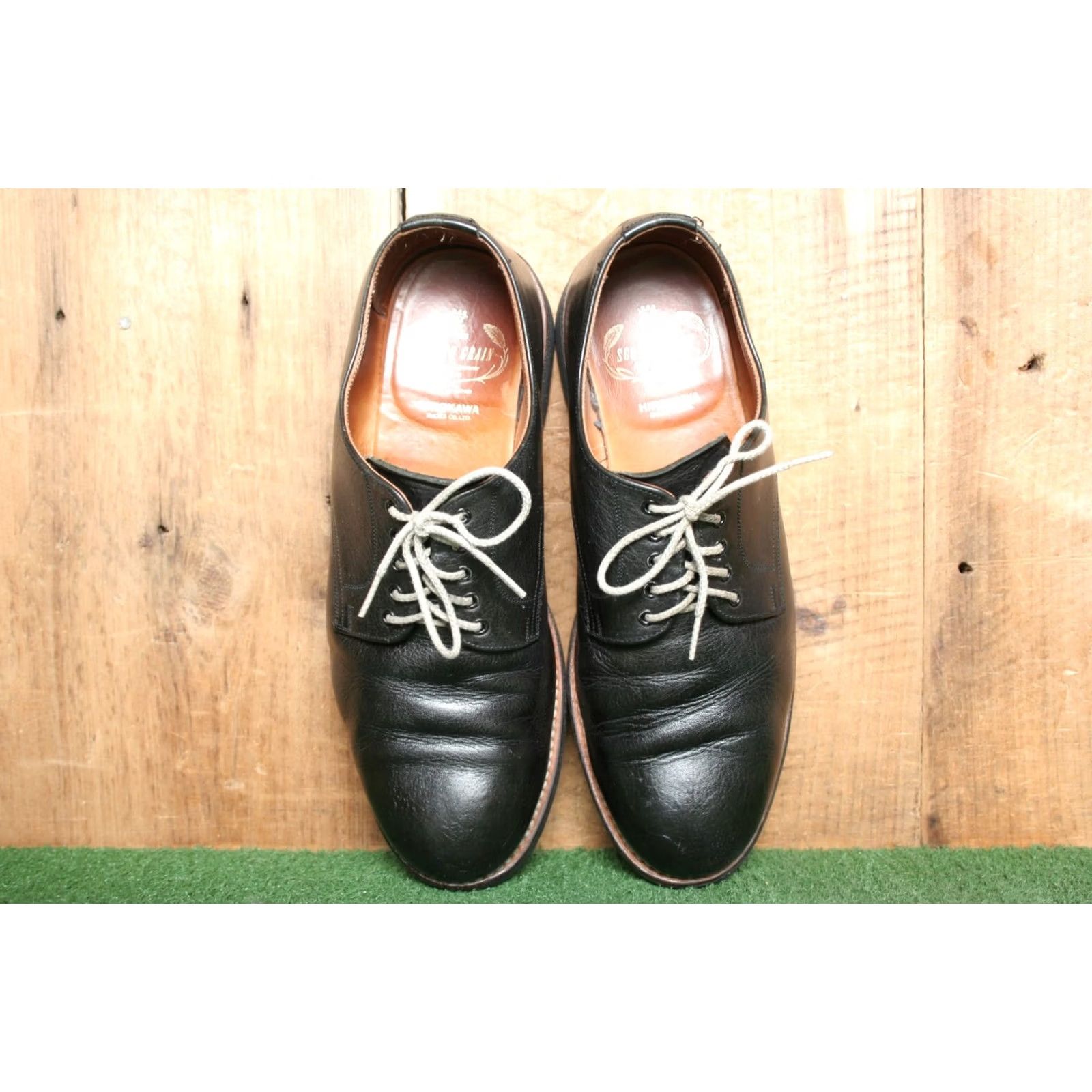 Bench HIROKAWA Scotch Grain Black Leather Oxfords Bench Made JPN 25.5 ≈ US 8 Mens Leather Upper Oxford Size US 8 / EU 41 - 4 Thumbnail