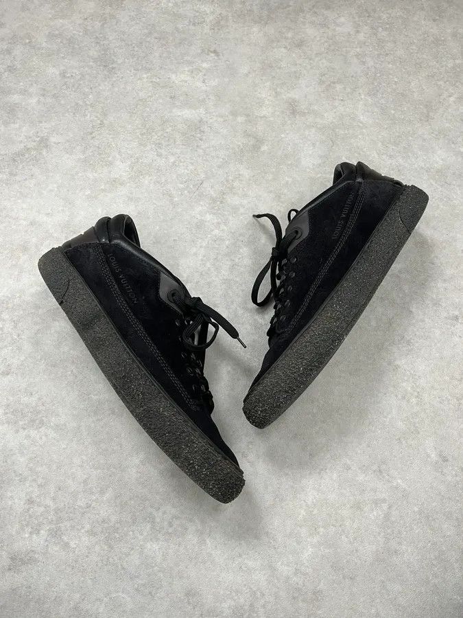 Louis Vuitton Louis Vuitton Runner Active Black Leather Monogram Sneakers Size US 7.5 / EU 40-41 - 4 Thumbnail