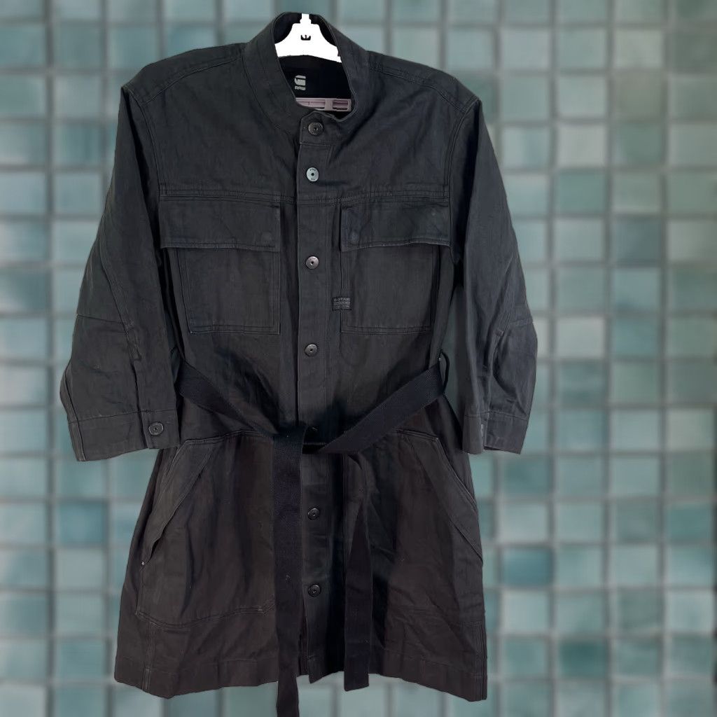 G-Star G-Star Women's Belted Denim Shirt Dress L Black Shirt Dress Womens Belted Denim Shirt Dress Black Size L / US 10 / IT 46 - 1 Thumbnail