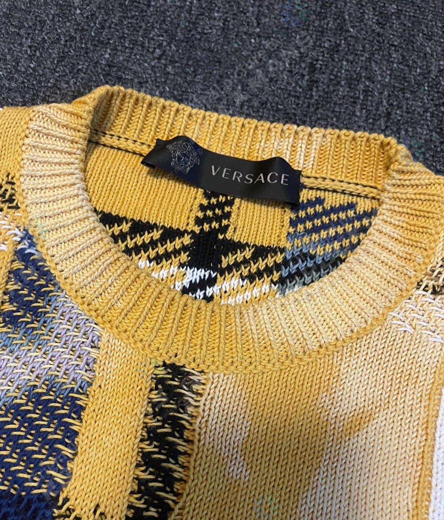 Versace Pullover girocollo motivo tartan sweaters Size 44/M