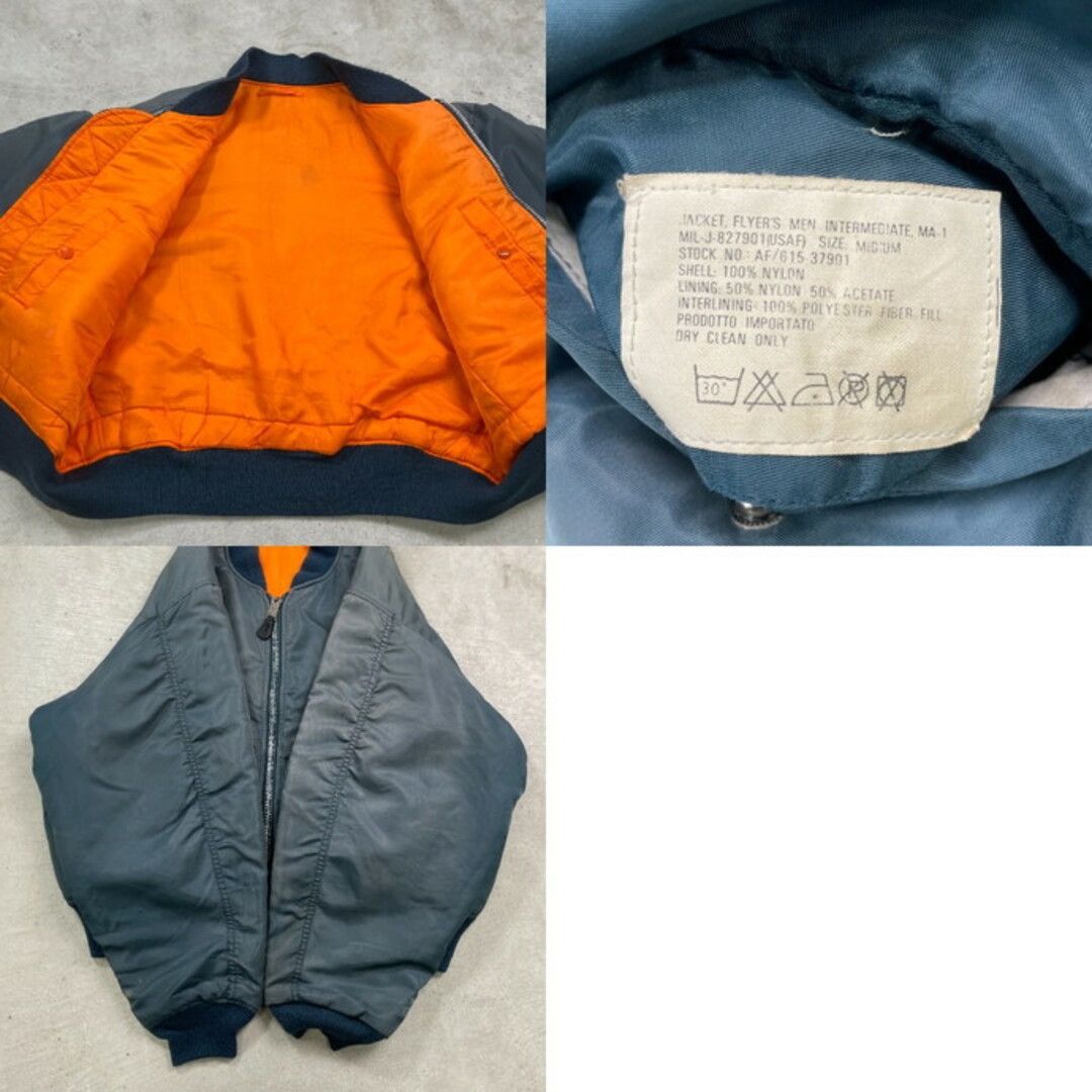 Alpha Industries Reversible 90s MA-1 Bomber jkt US army navy military usa Size US L / EU 52-54 / 3 - 13 Thumbnail