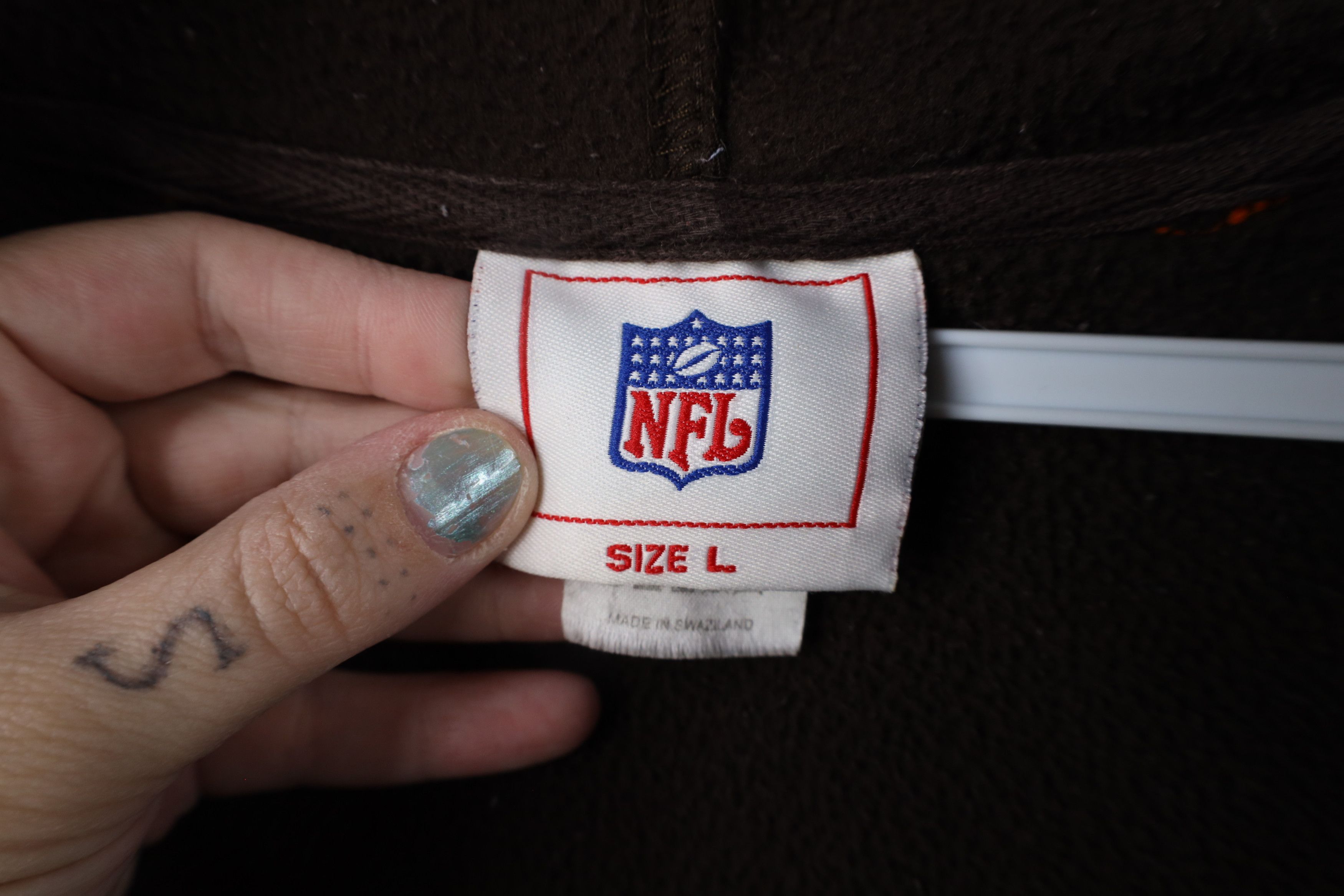 Vintage Vintage NFL Out Cleveland Browns Football Fleece Hoodie Size US L / EU 52-54 / 3 - 11 Thumbnail