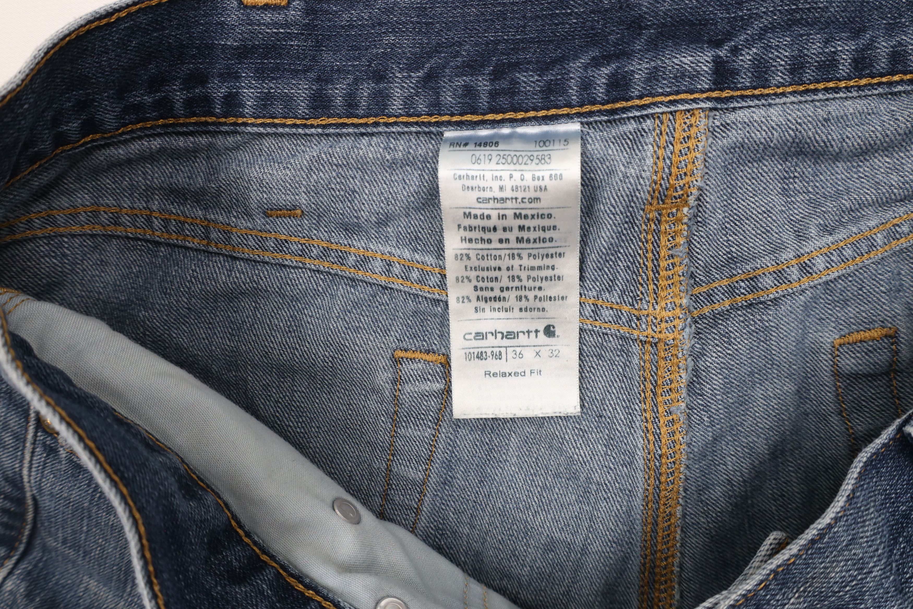 Carhartt × Vintage Vintage Y2K Carhartt Relaxed Fit Dungaree Denim Jeans Blue Size US 36 / EU 52 - 10 Thumbnail