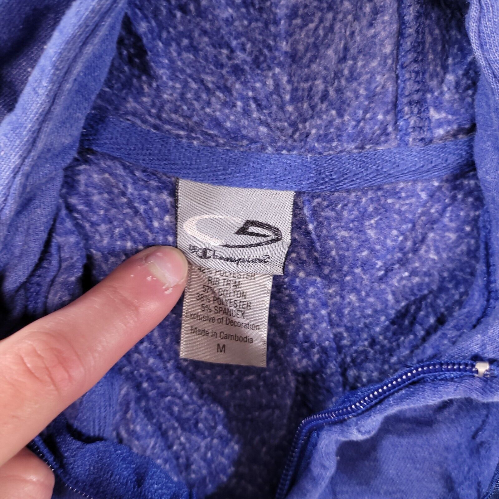 Champion Champion Long Sleeve Zip Up Hoodie Womens Size Medium M Blue Size M / US 6-8 / IT 42-44 - 4 Thumbnail