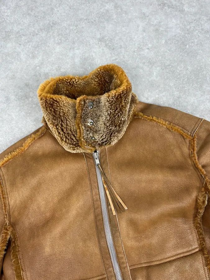 Dirk Bikkembergs 2000s Dirk Bikkembergs Camel Leather Shearling Jacket Size US M / EU 48-50 / 2 - 4 Thumbnail