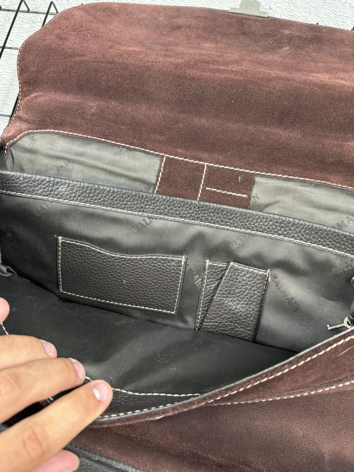 Balmain × Pierre Balmain × Vintage Pierre Balmain Paris Leather Business Bag Vintage Oldmoney Size ONE SIZE - 7 Thumbnail