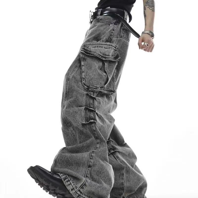 Japanese Brand × Jean Vintage washed stacked design wide leg jeans Size US 34 / EU 50 - 2 Thumbnail