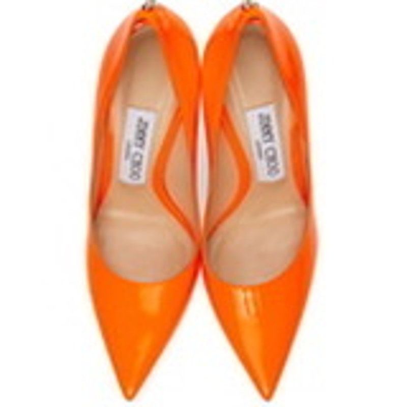 Jimmy Choo Jimmy Choo Love 100 Orange Patent Leather Pumps Size 35.5 EU Size US 5.5 / IT 35.5 - 3 Thumbnail
